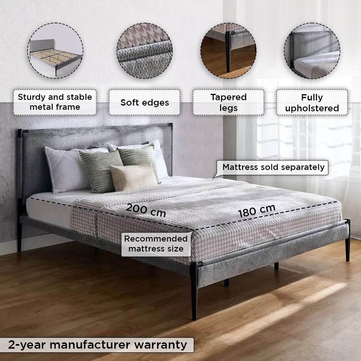 سرير كينج معدني منجّد - فنلاند من موڤو - 180×200 سم-hbxfurniture-bedsandbedsets-beds-king-image-4