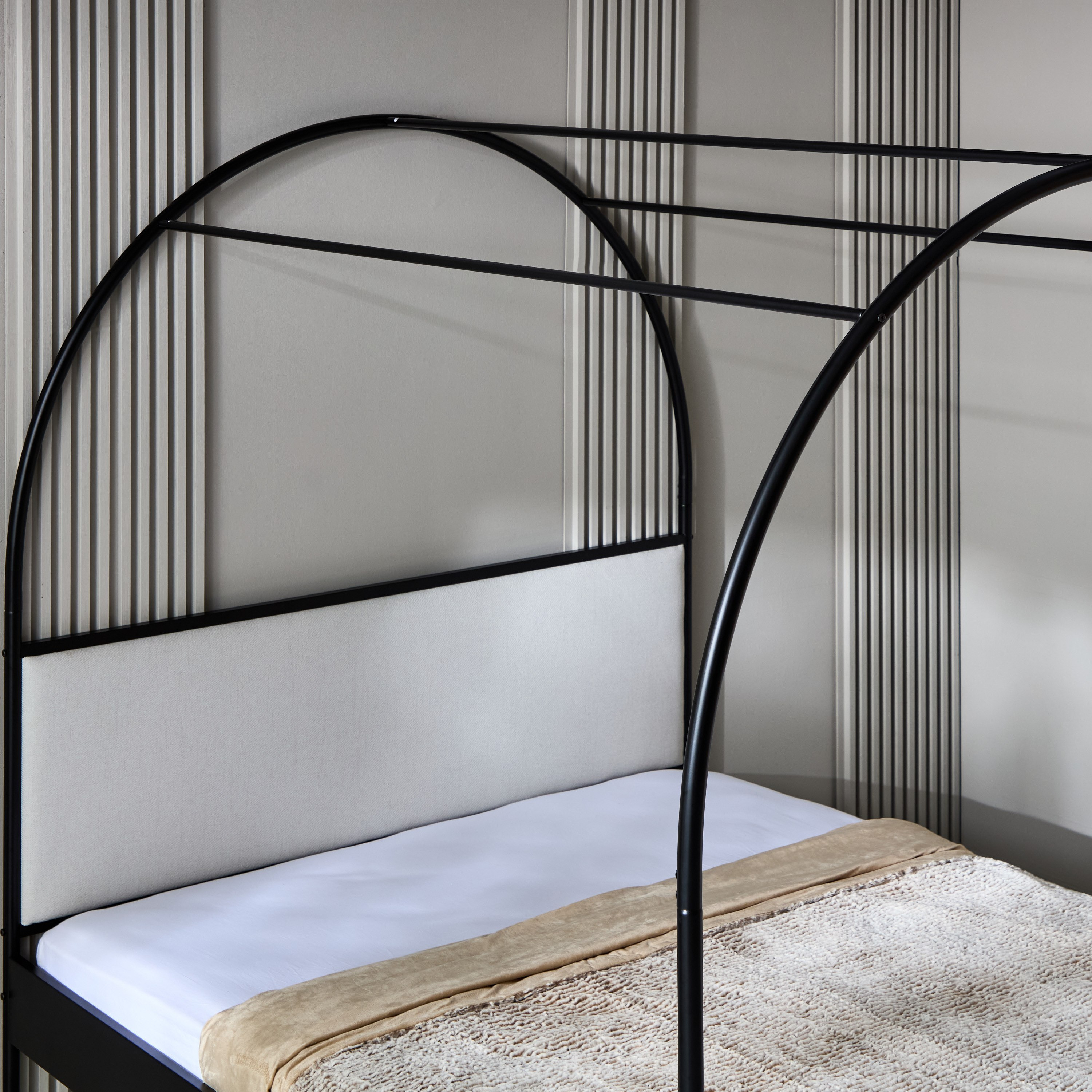 سرير كوين منجد معدن بمظلة آبي من مارويل- 160x200 سم-hbxbedroom-bedsandbedsets-beds-queen-image-7