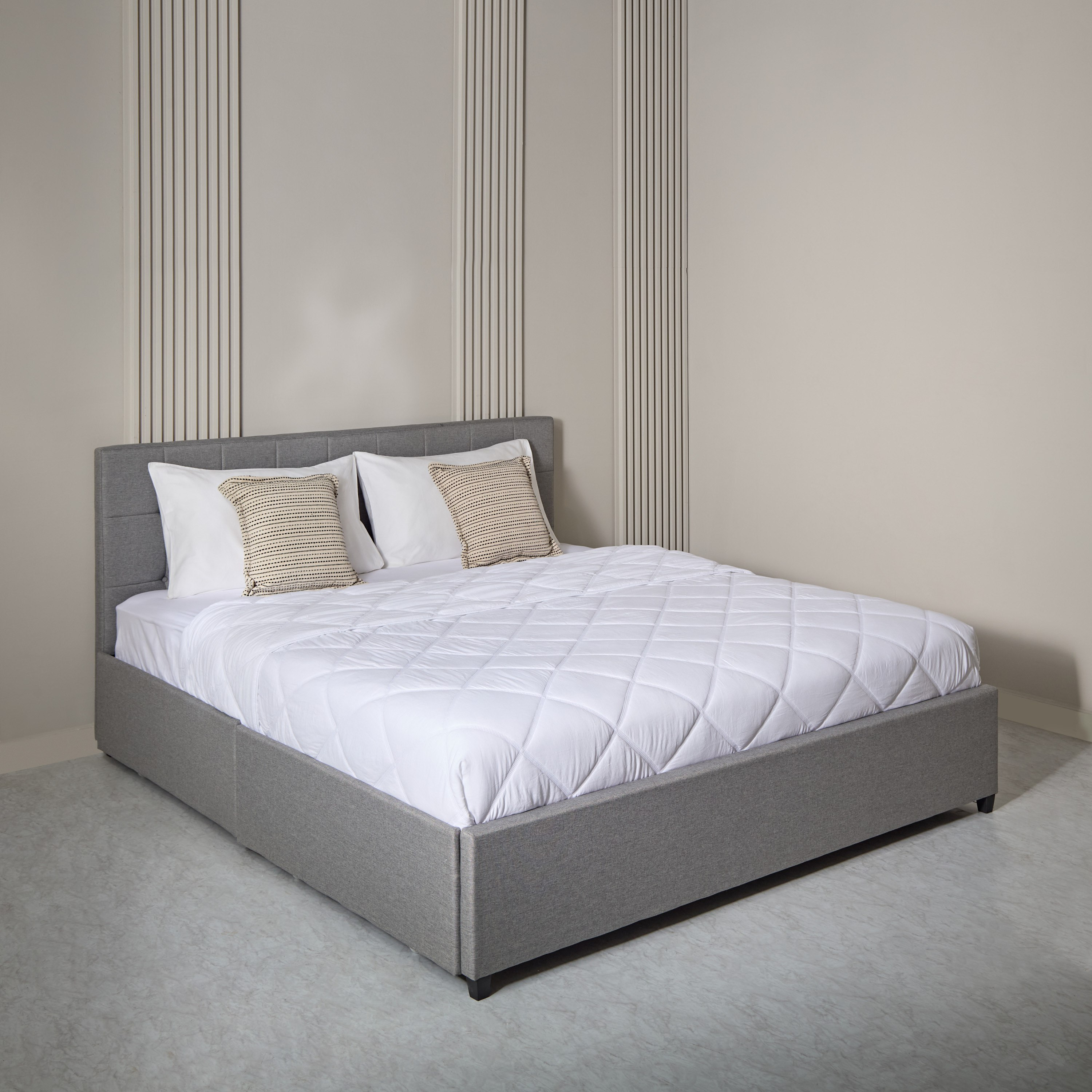 سرير كينج منجّد بدرجي تخزين أماميين - أوكلاند دانكن من موڤو - 180×200 سم-hbxfurniture-bedsandbedsets-beds-king-image-1