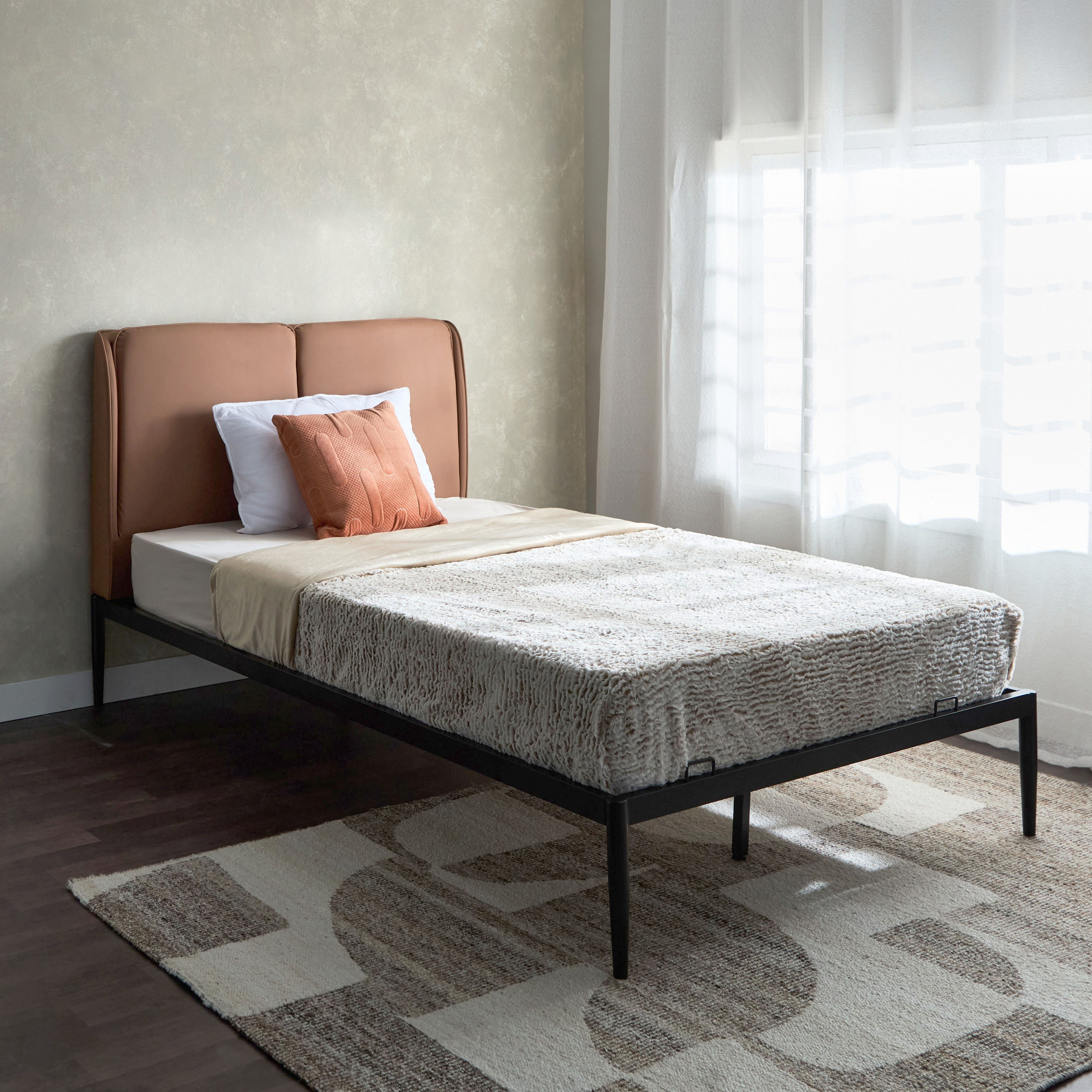 سرير توين معدني منجّد - أوربان نابير من موڤو - 120×200 سم-hbxbedroom-bedsandbedsets-beds-twin-image-1