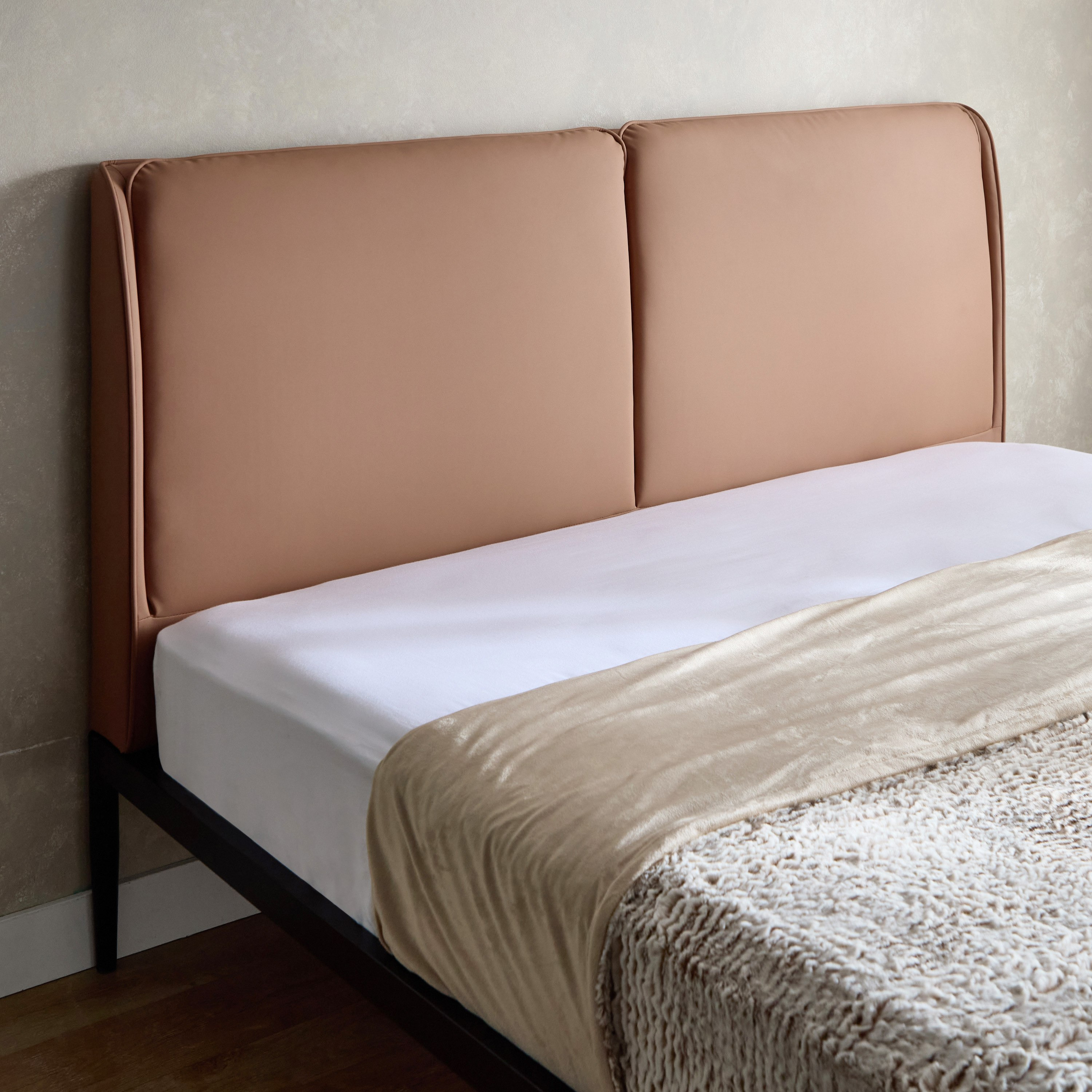 Movo Urban Napier Upholstered Metal Queen Bed - 160x200 cm-hbxbedroom-bedsandbedsets-beds-queen-image-3