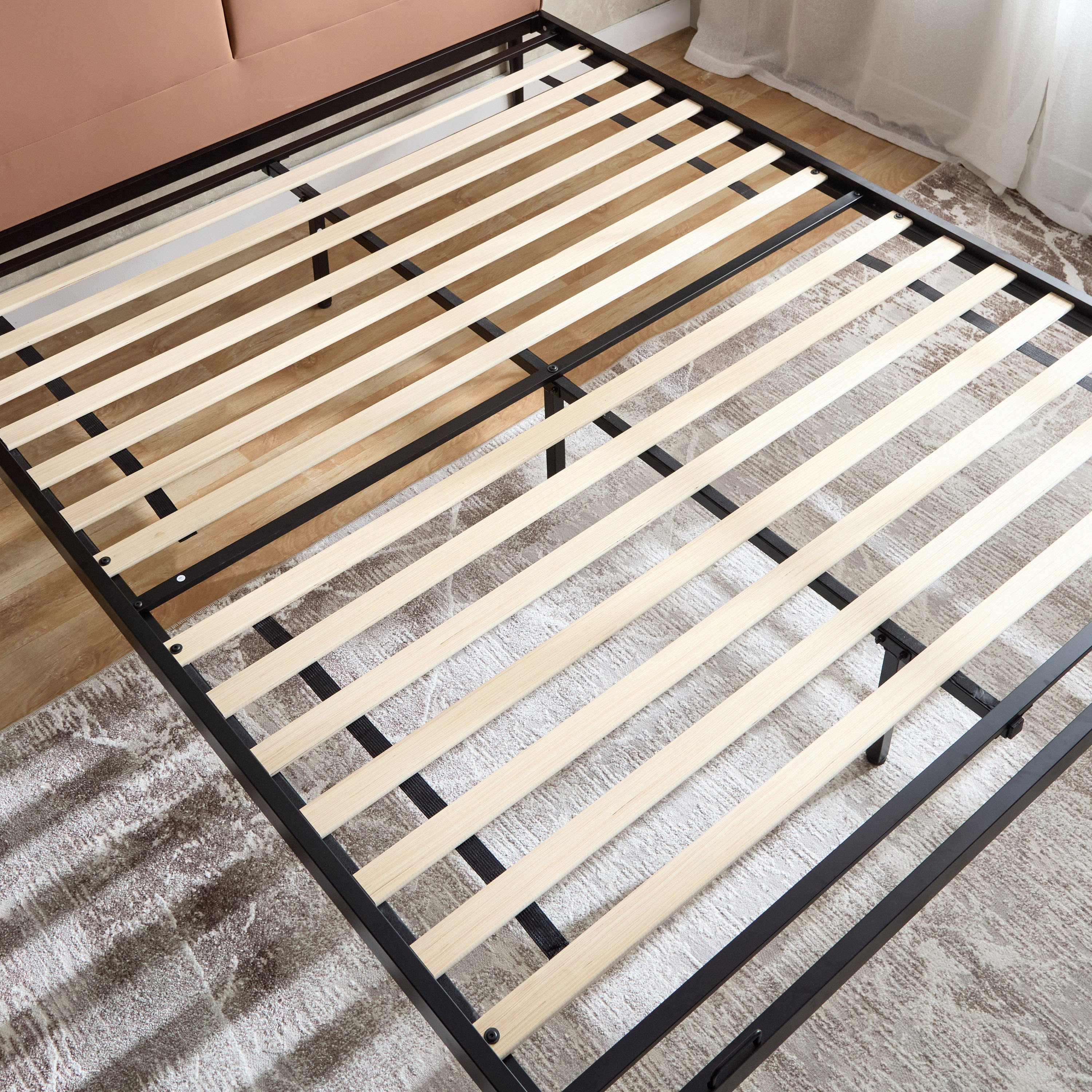 Movo Urban Napier Upholstered Metal Queen Bed - 160x200 cm-hbxbedroom-bedsandbedsets-beds-queen-image-6
