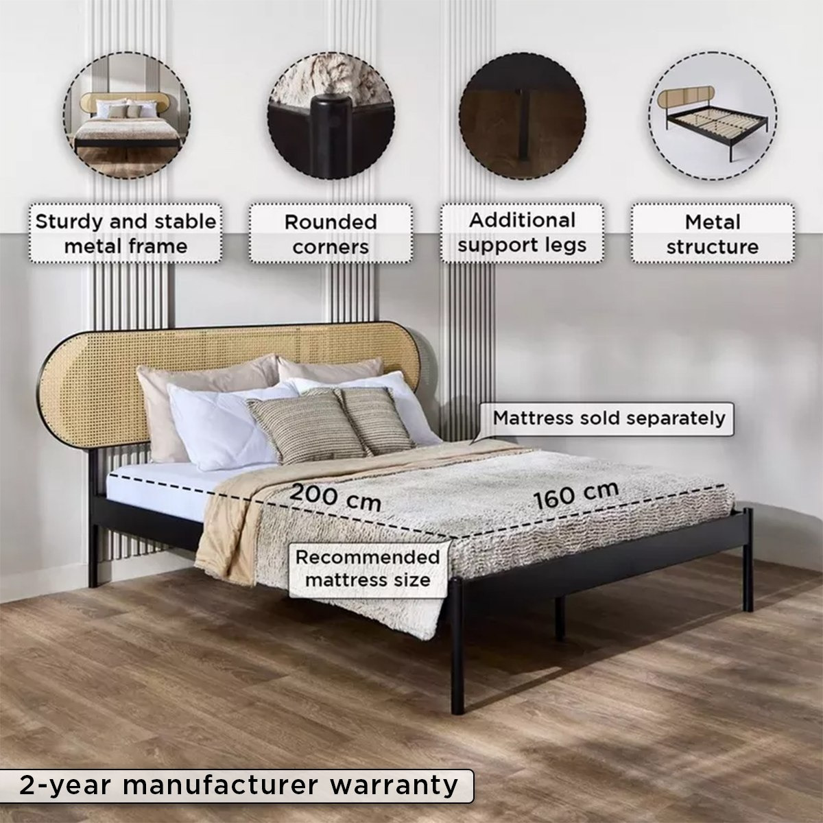 سرير توين معدني روطان - أوربان كان من موڤو - 120×200 سم-hbxbedroom-bedsandbedsets-beds-twin-image-4