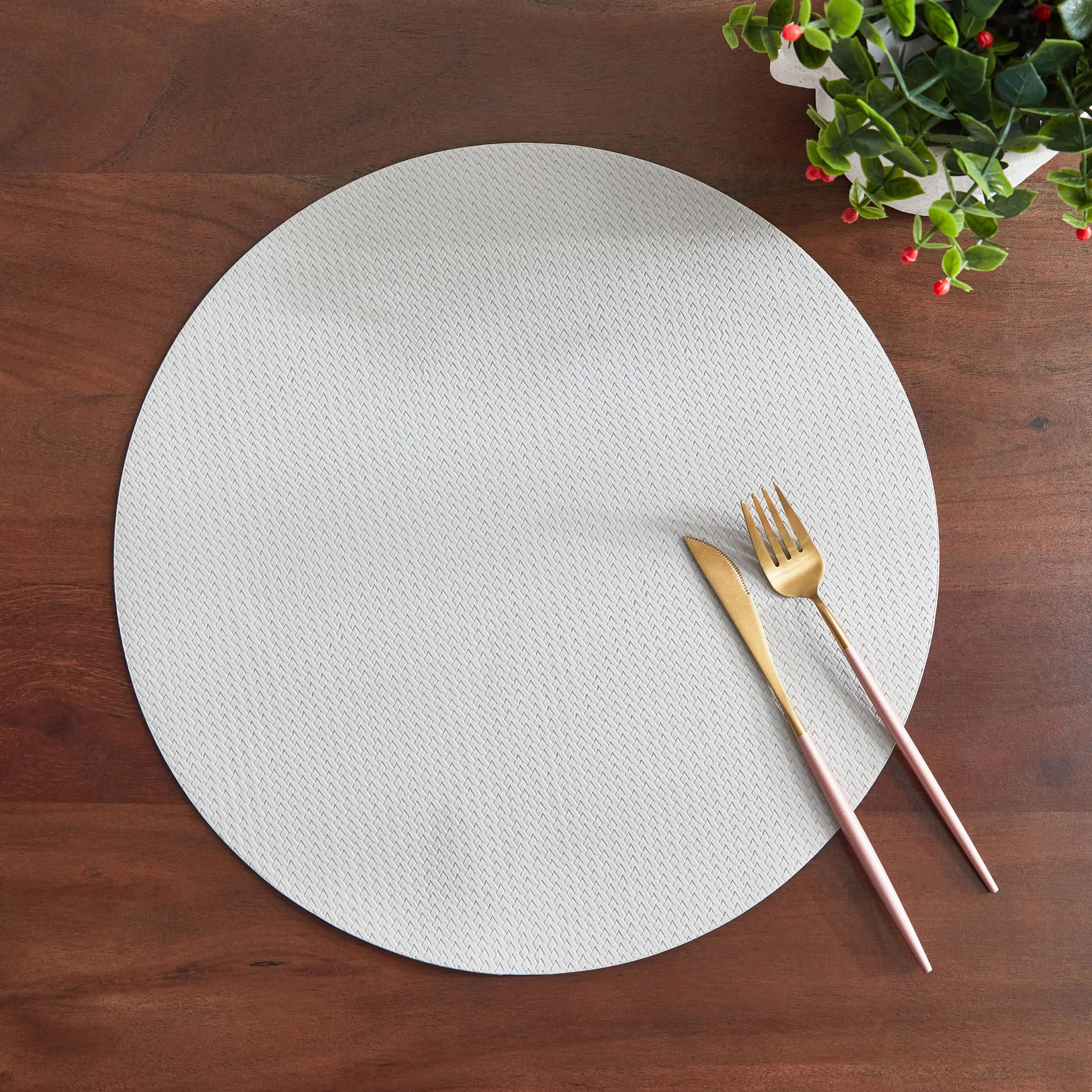 لبادة صحون بي في سي مستديرة من كازيمير - 38 سم-hbxdecorandfurnishings-homefurnishings-tablelinens-image-1