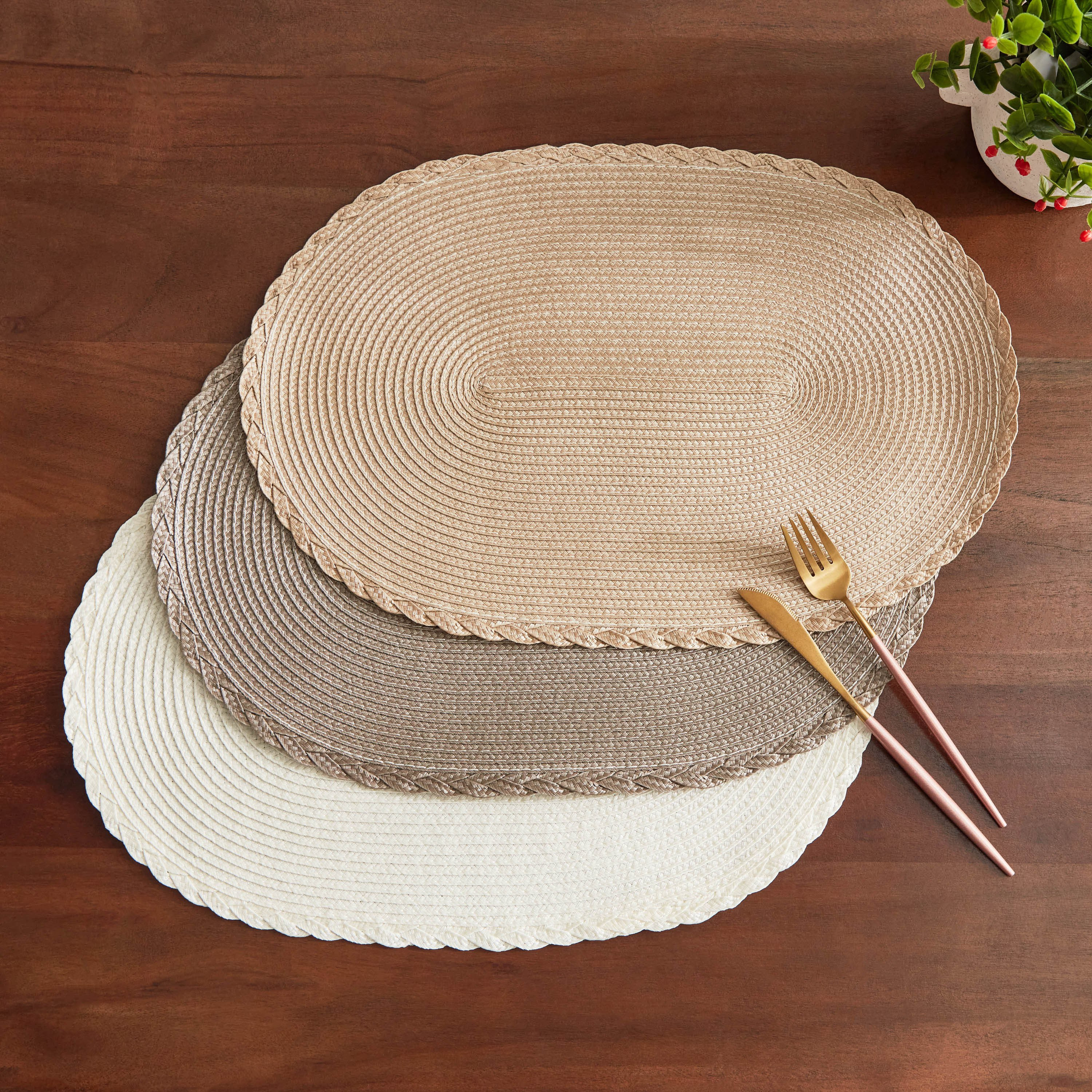 Miso Oval Polypropylene Placemat - 30x45 cm-hbxdecorandfurnishings-homefurnishings-tablelinens-image-4