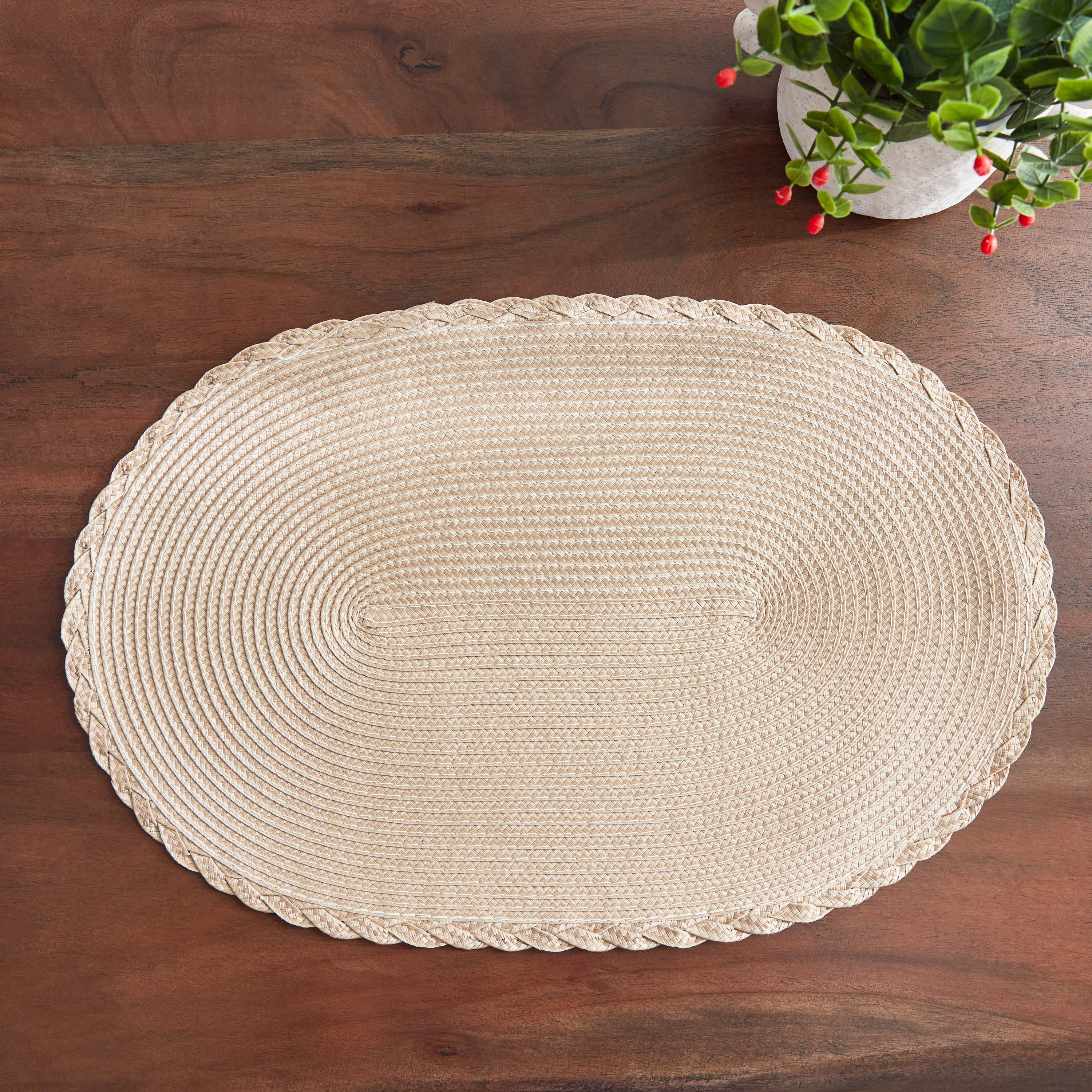 Miso Oval Polypropylene Placemat - 30x45 cm-hbxdecorandfurnishings-homefurnishings-tablelinens-image-2