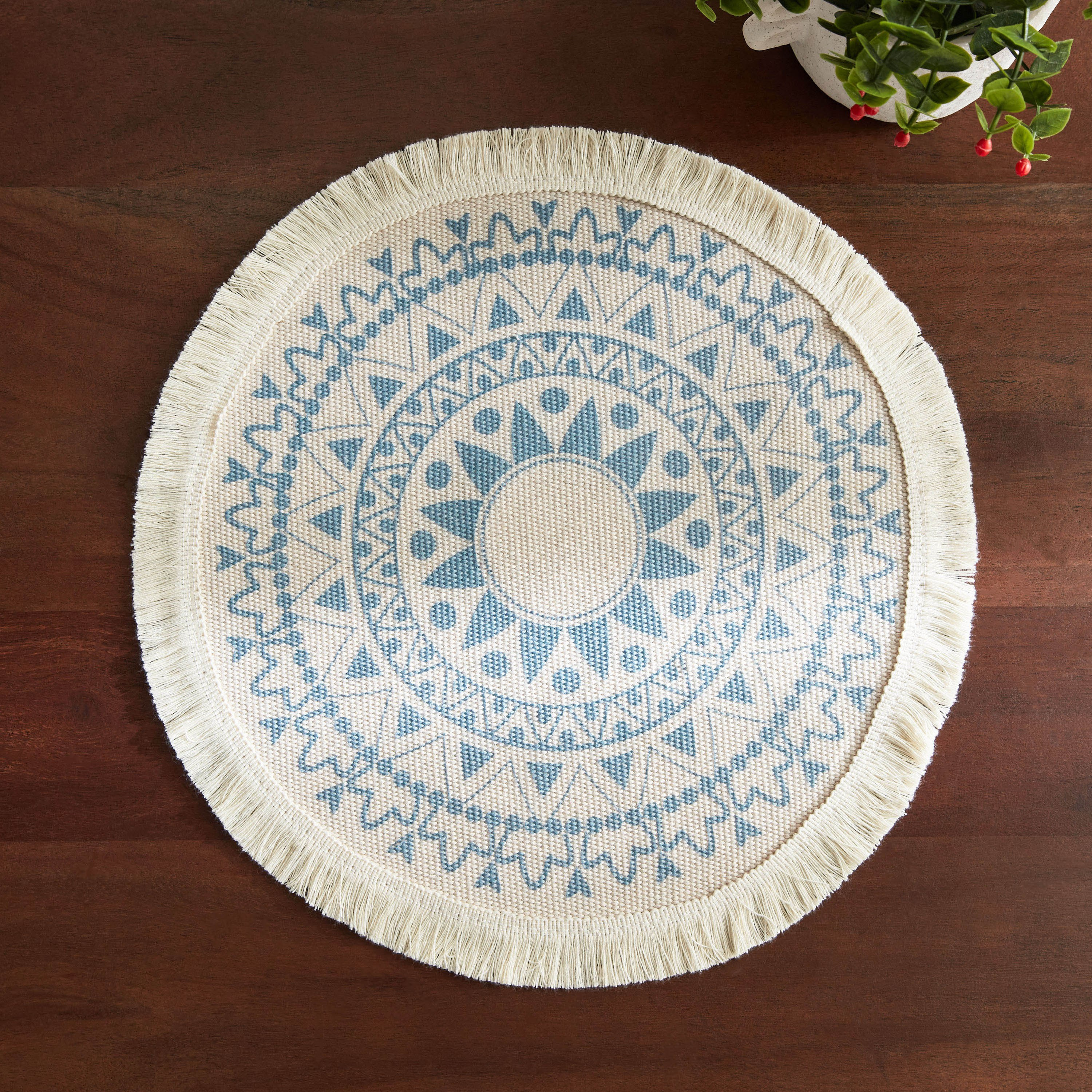 Garga Printed Polyester and Cotton Placemat - 38 cm-hbxdecorandfurnishings-homefurnishings-tablelinens-image-2
