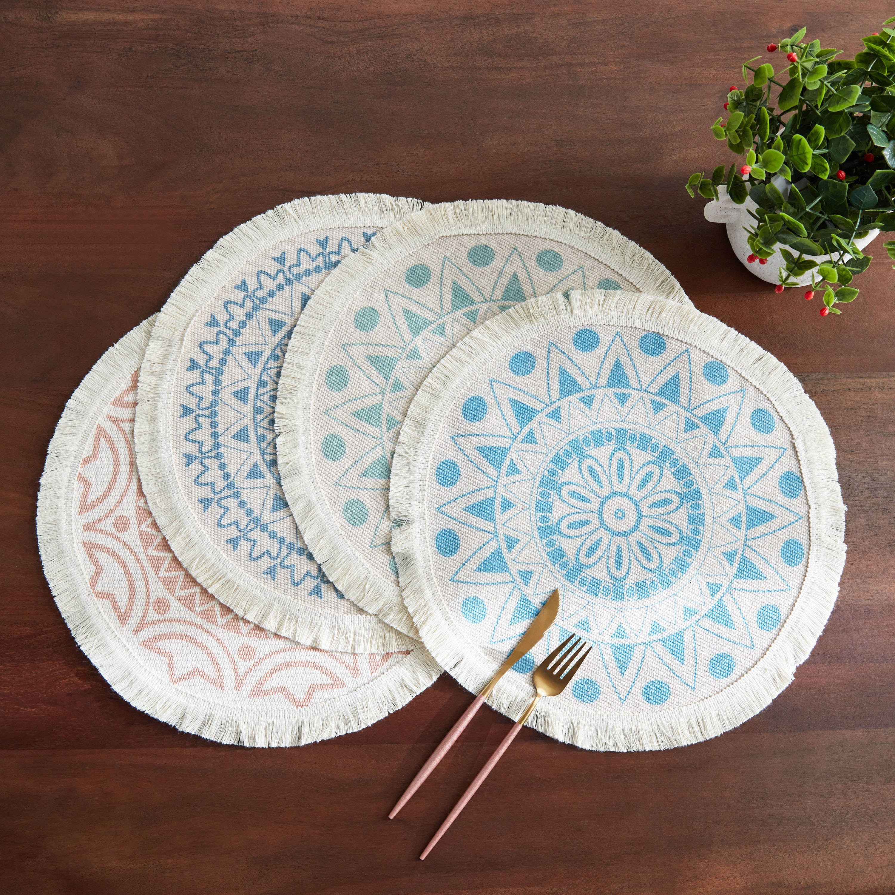 لبادة صحون من البوليستر والقطن بطبعات من جارجا - 38 سم-hbxdecorandfurnishings-homefurnishings-tablelinens-image-5