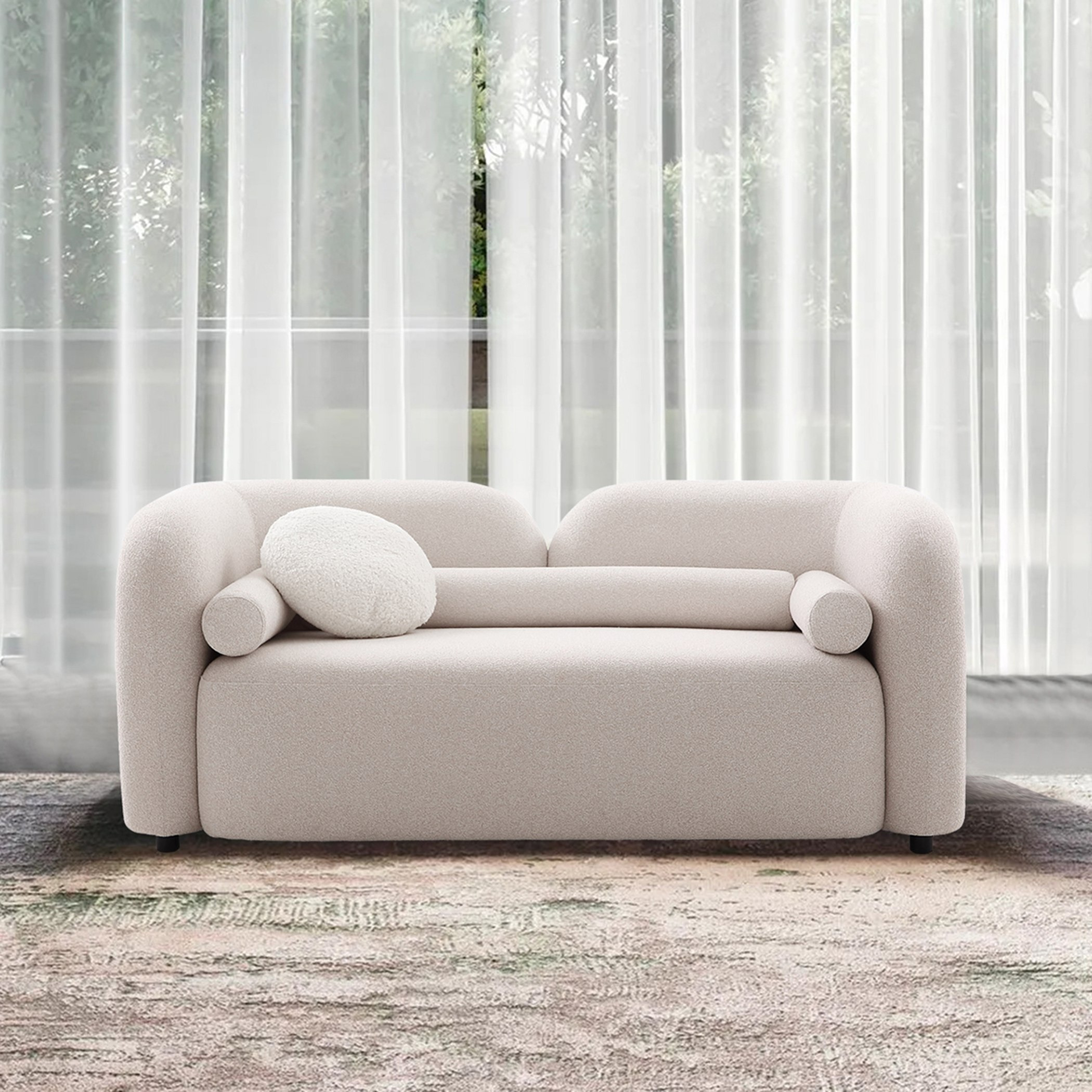 كنبة قماش 2 مقعد مع وسادة مستديرة وأسطوانية من سيول-hbxlivingroom-sofasandarmchairs-sofas-image-1