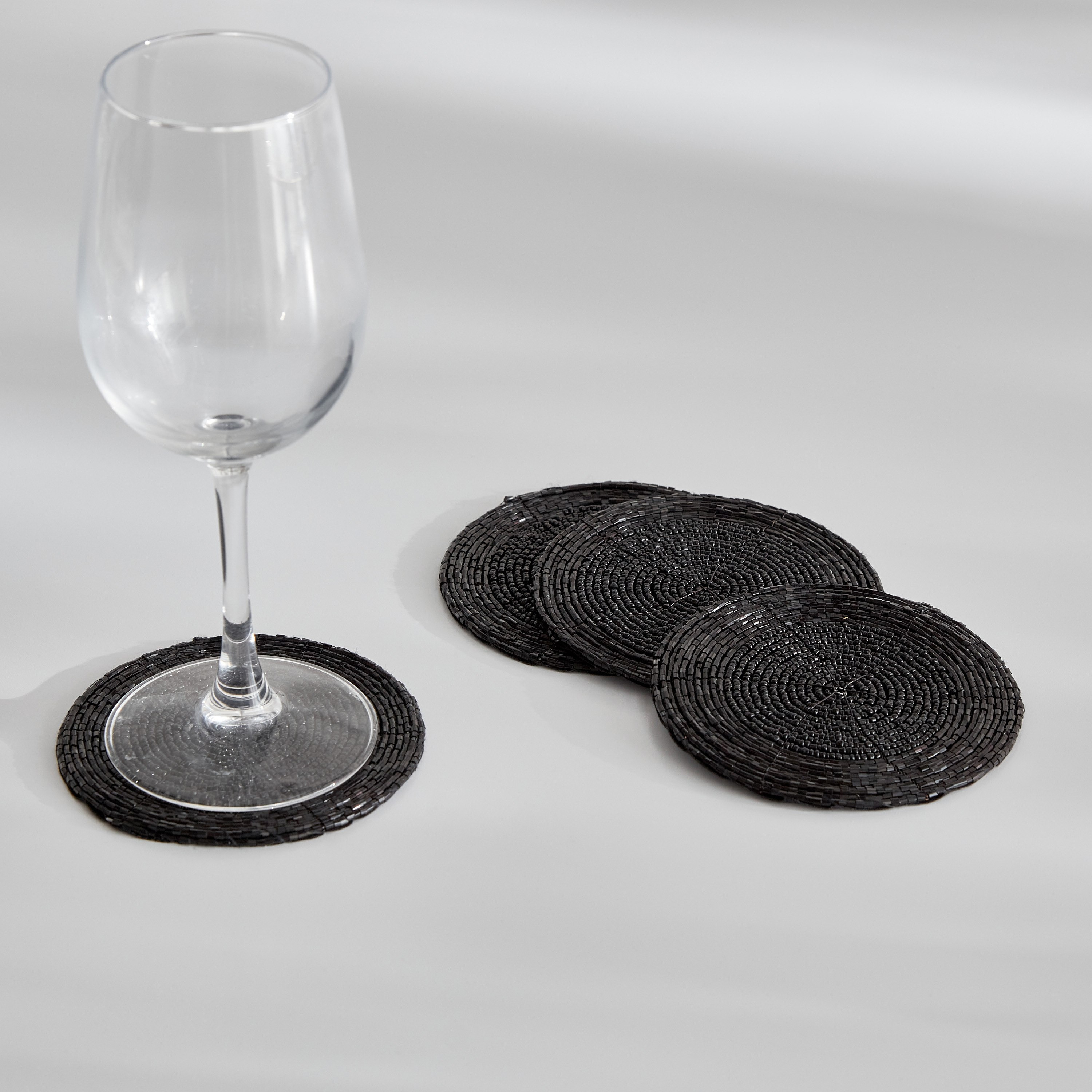 Blaze 4-Piece Beaded Coaster Set - 10 cm-hbxdecorandfurnishings-homefurnishings-tablelinens-image-1