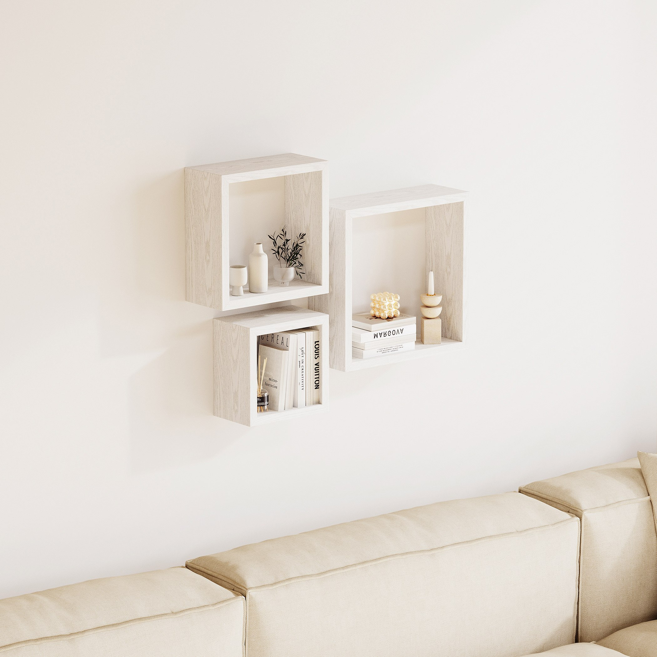 طقم أرفف حائط بتصميم مكعب 3 قطع من جاز-hbxfurniture-mediaunitsandstorage-wallshelves-image-1