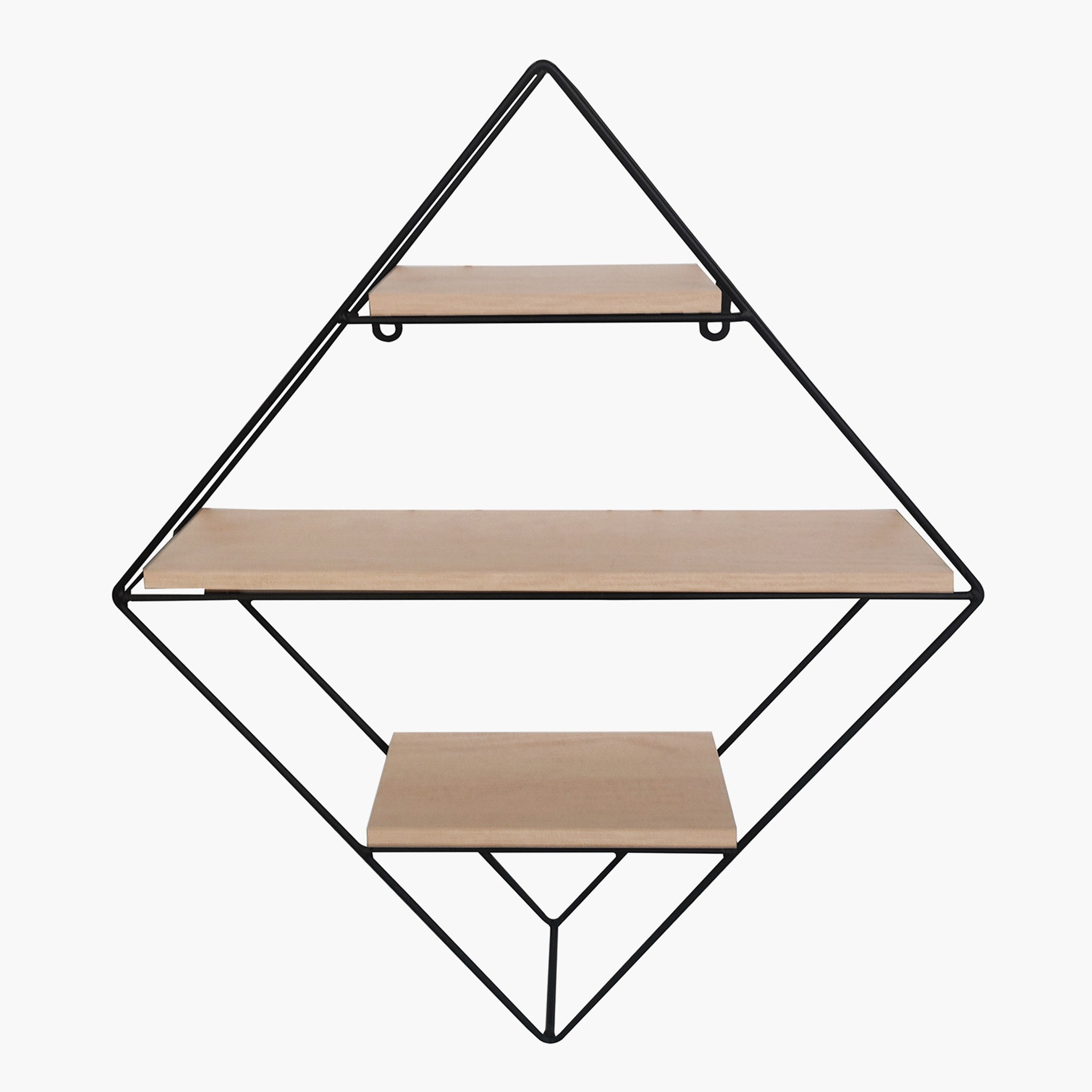 Urban Diamond 3-Tier Metal Shelf - 41.5x11x50 cm-hbxfurniture-mediaunitsandstorage-wallshelves-image-3