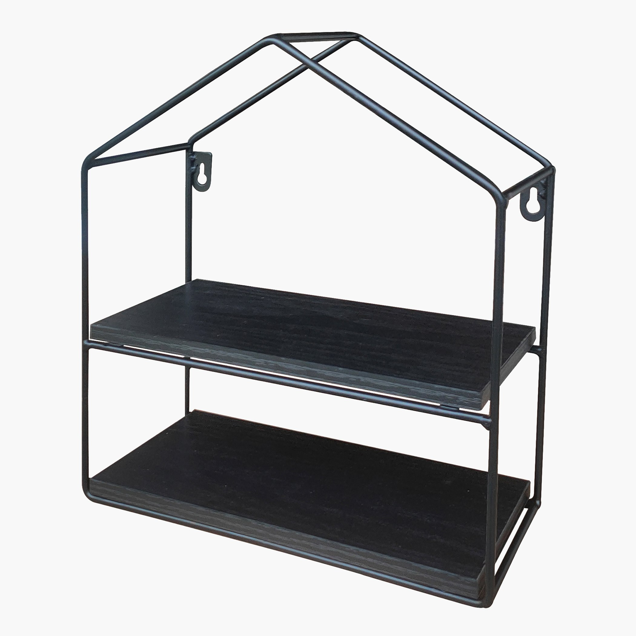 رف معدني طابقين بتصميم خماسي من إيربان - 26x11x28.5 سم-hbxfurniture-mediaunitsandstorage-wallshelves-image-2