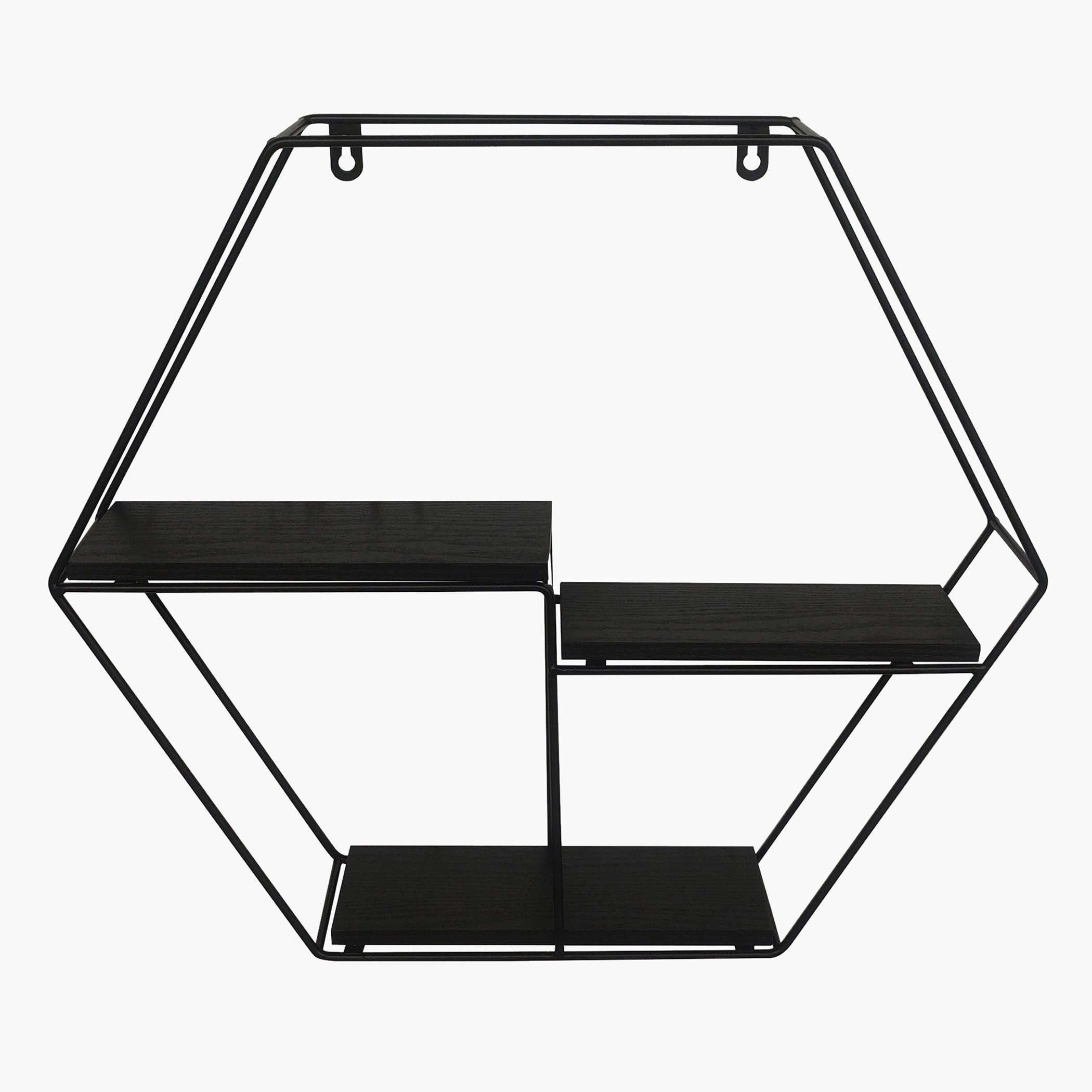 رف معدني 3 طبقات بتصميم سداسي من إيربان - 48x10x42 سم-hbxfurniture-mediaunitsandstorage-wallshelves-image-3