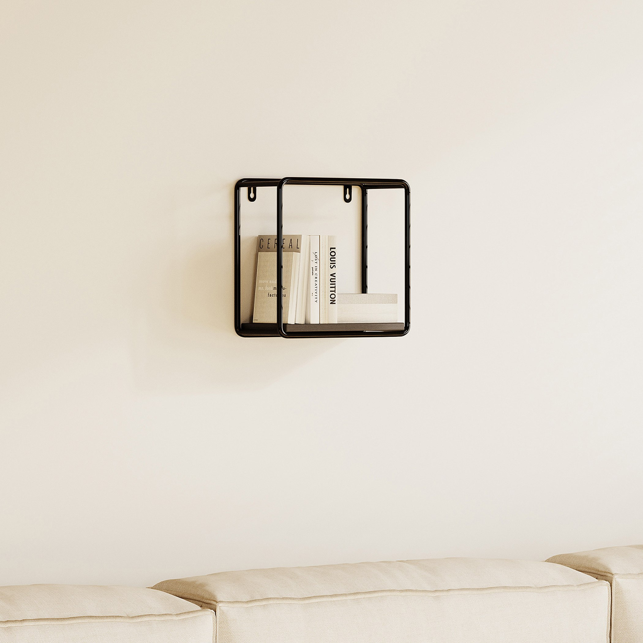Urban Square 1-Tier Metal Shelf - 20x10x20 cm-hbxfurniture-mediaunitsandstorage-wallshelves-image-1