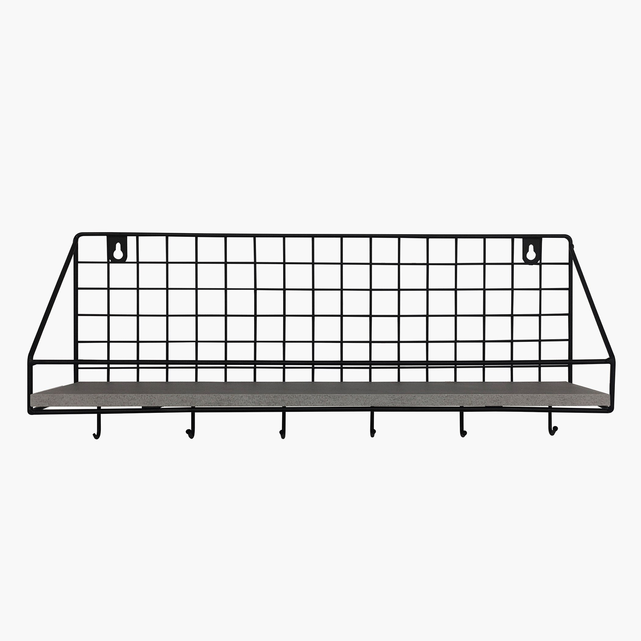 رف أم دي أف مع حامل مفاتيح من باتارا - 45x12x19 سم-hbxfurniture-mediaunitsandstorage-wallshelves-image-3