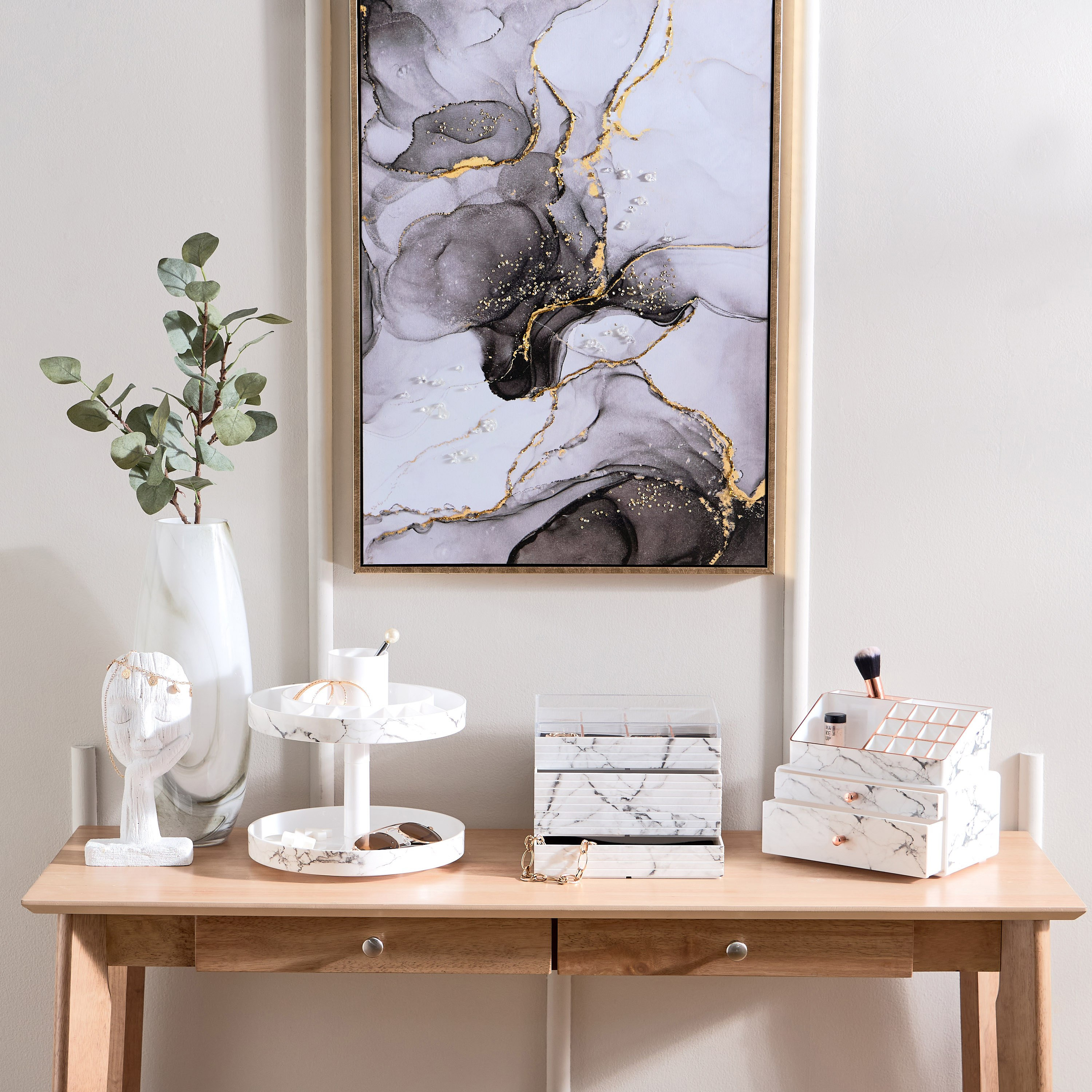 حامل مجوهرات رخامي صغير قابل للتكديس ببطانة لبّاد- 22x16x4 سم-hbxbedroom-bedroomaccessories-jewelleryboxesandholders-image-5