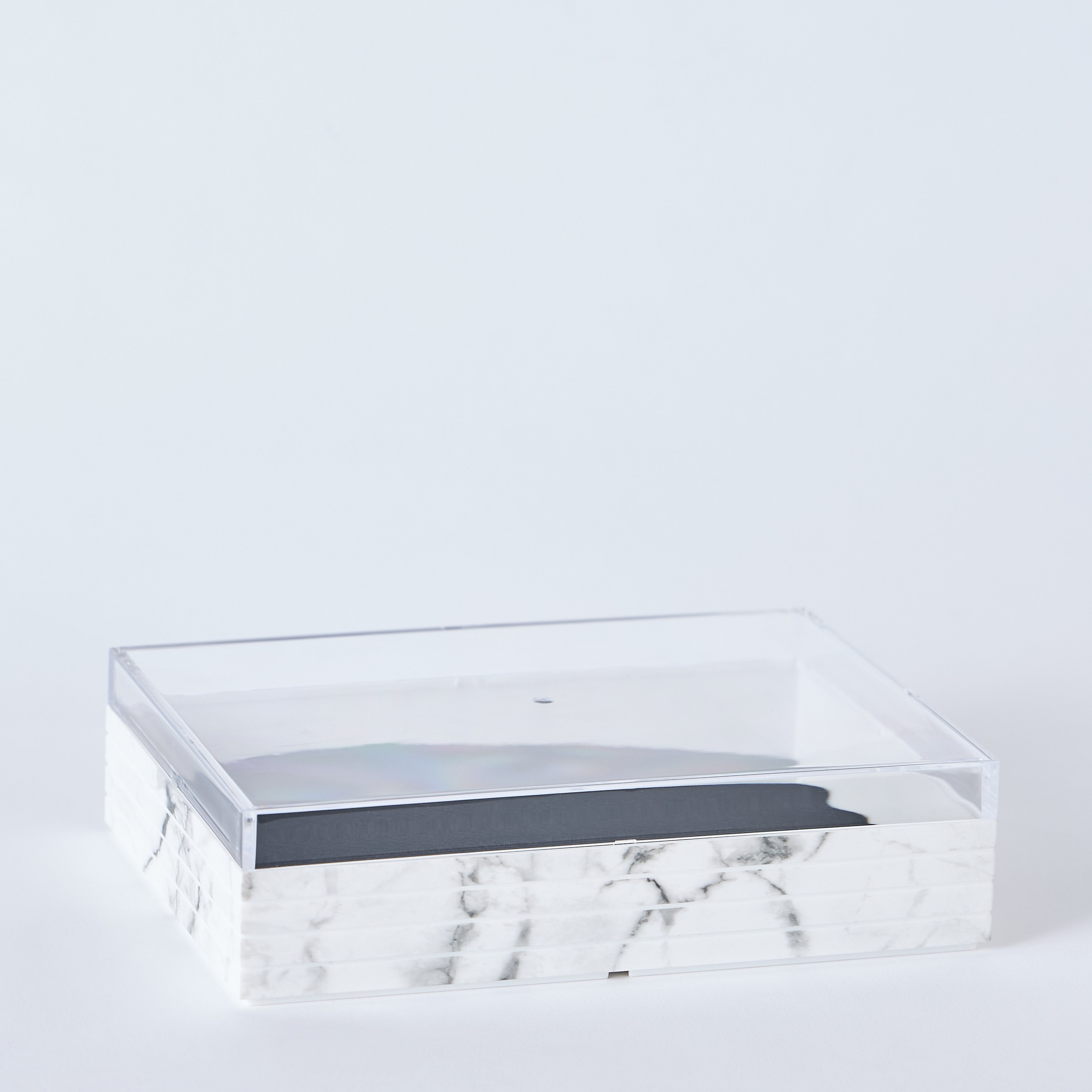 حامل مجوهرات رخامي صغير قابل للتكديس ببطانة لبّاد وغطاء - 22x16x6 سم-hbxbedroom-bedroomaccessories-jewelleryboxesandholders-image-6