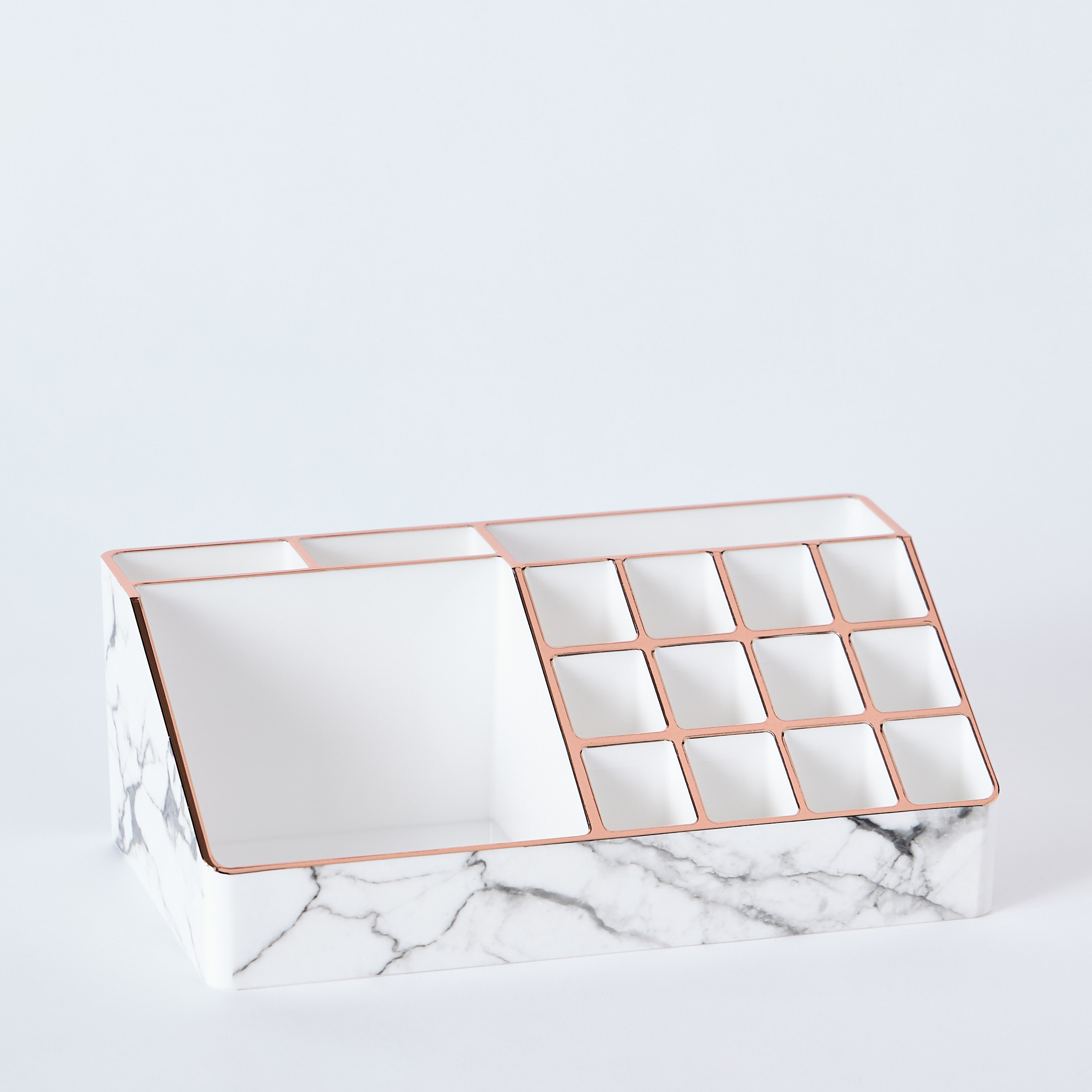 منظم مستحضرات تجميل رخامي - 21.7x11.8x8 سم-hbxbedroom-bedroomaccessories-jewelleryboxesandholders-image-6