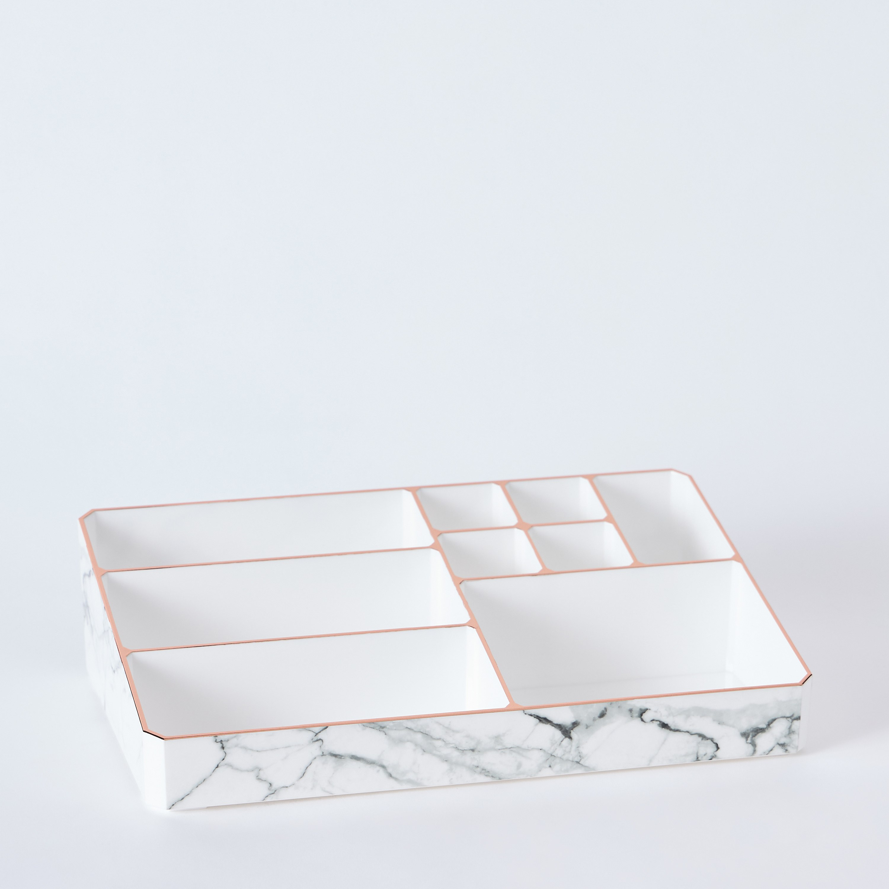 منظم مستحضرات تجميل رخامي - 31.3x19.4x8.3 سم-hbxbedroom-bedroomaccessories-jewelleryboxesandholders-image-6