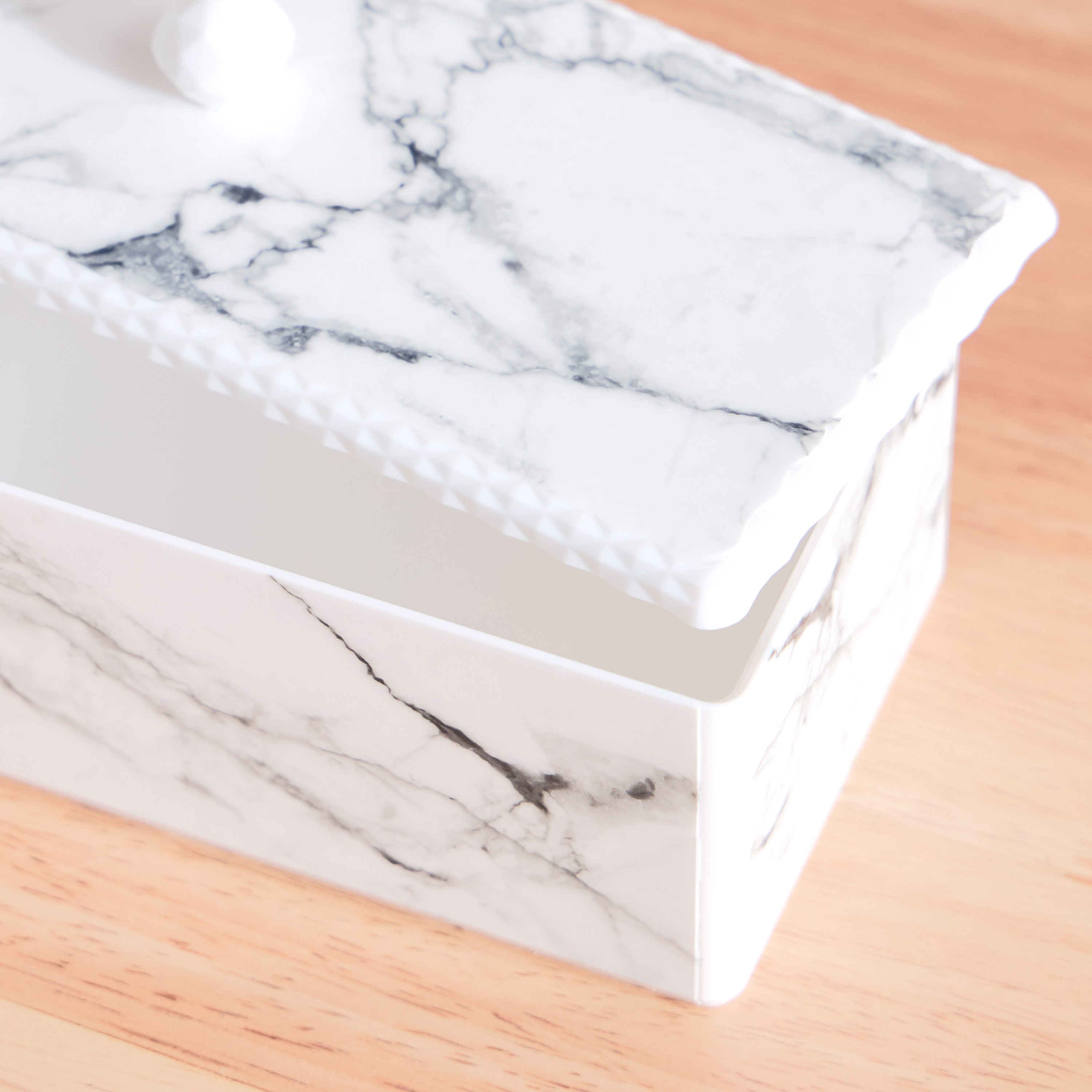 صندوق مستحضرات تجميل رخامي - 23.3x9.5x9.3 سم-hbxbedroom-bedroomaccessories-jewelleryboxesandholders-image-4