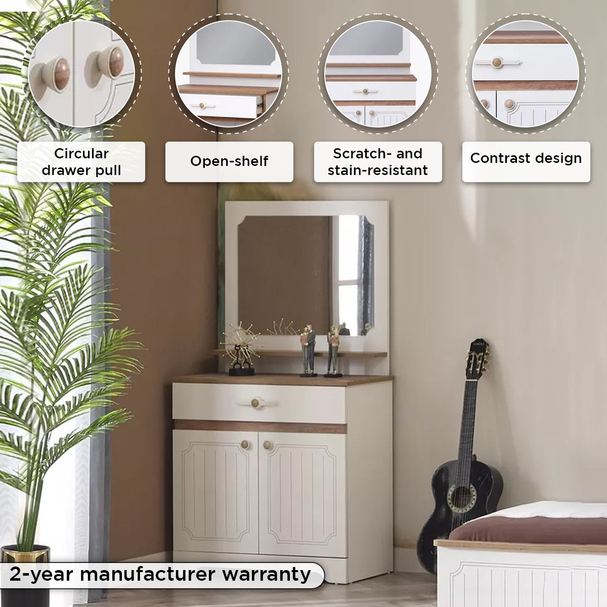Listro 1-Drawer and 2-Door Dresser with Mirror-hbxfurniture-kidsroom-kidsdressersandmirrors-image-5