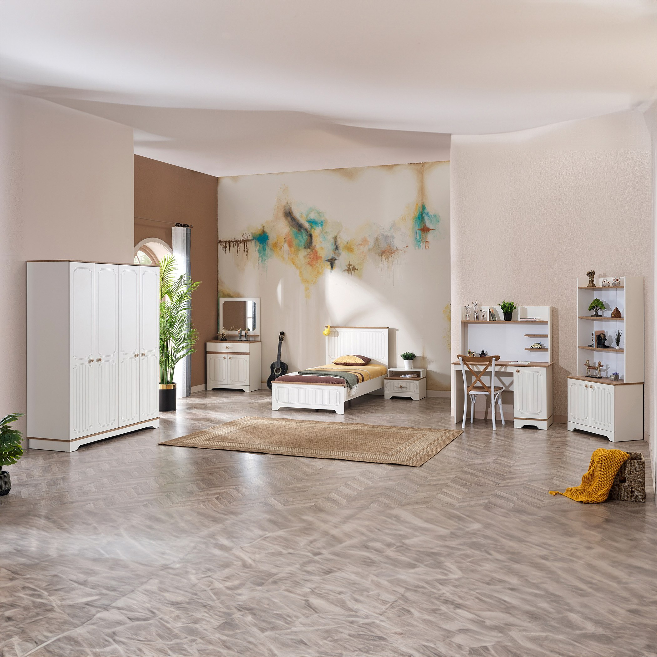 Listro 1-Drawer and 2-Door Dresser with Mirror-hbxfurniture-kidsroom-kidsdressersandmirrors-image-10
