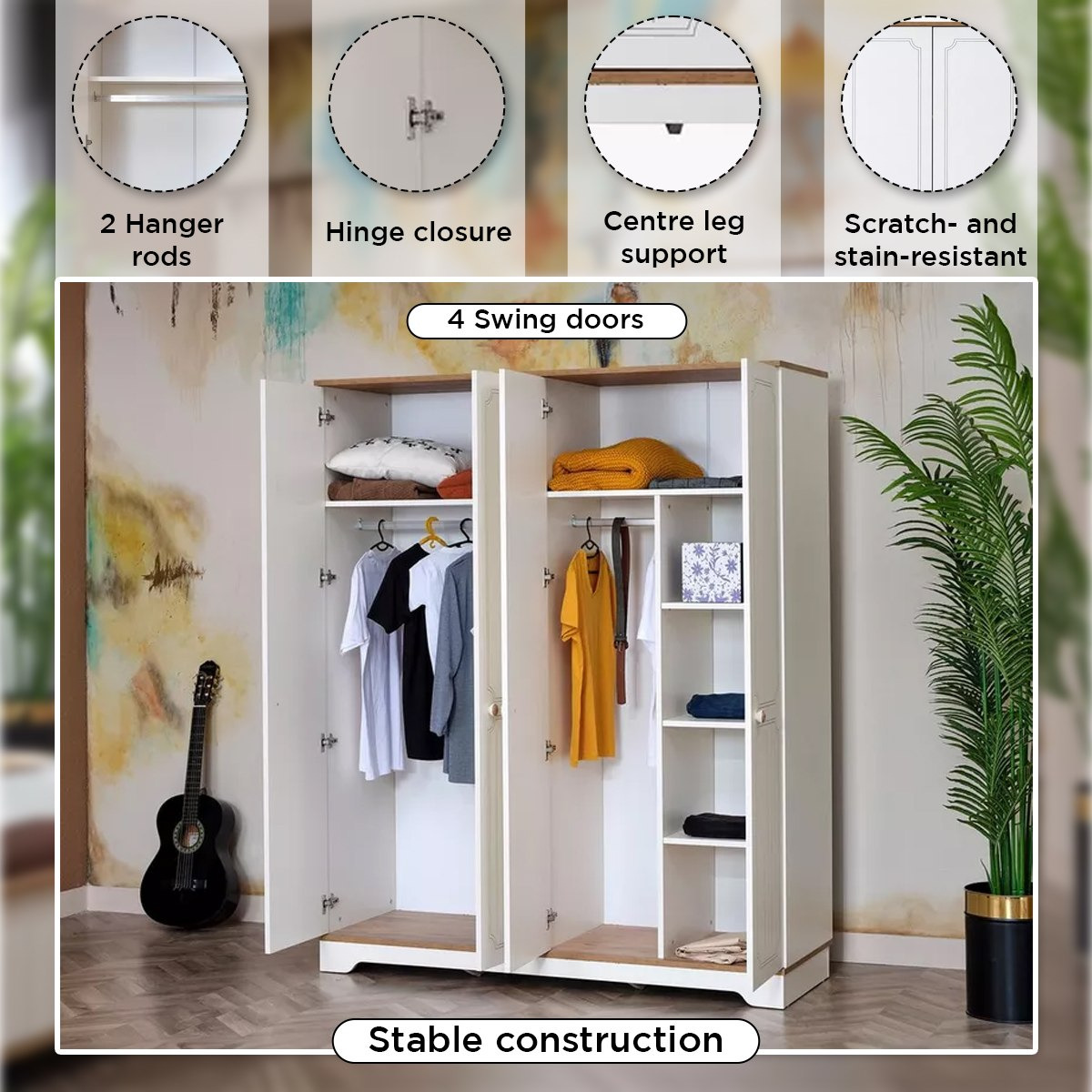 خزانة ملابس 4 أبواب من ليسترو-hbxfurniture-wardrobes-image-6