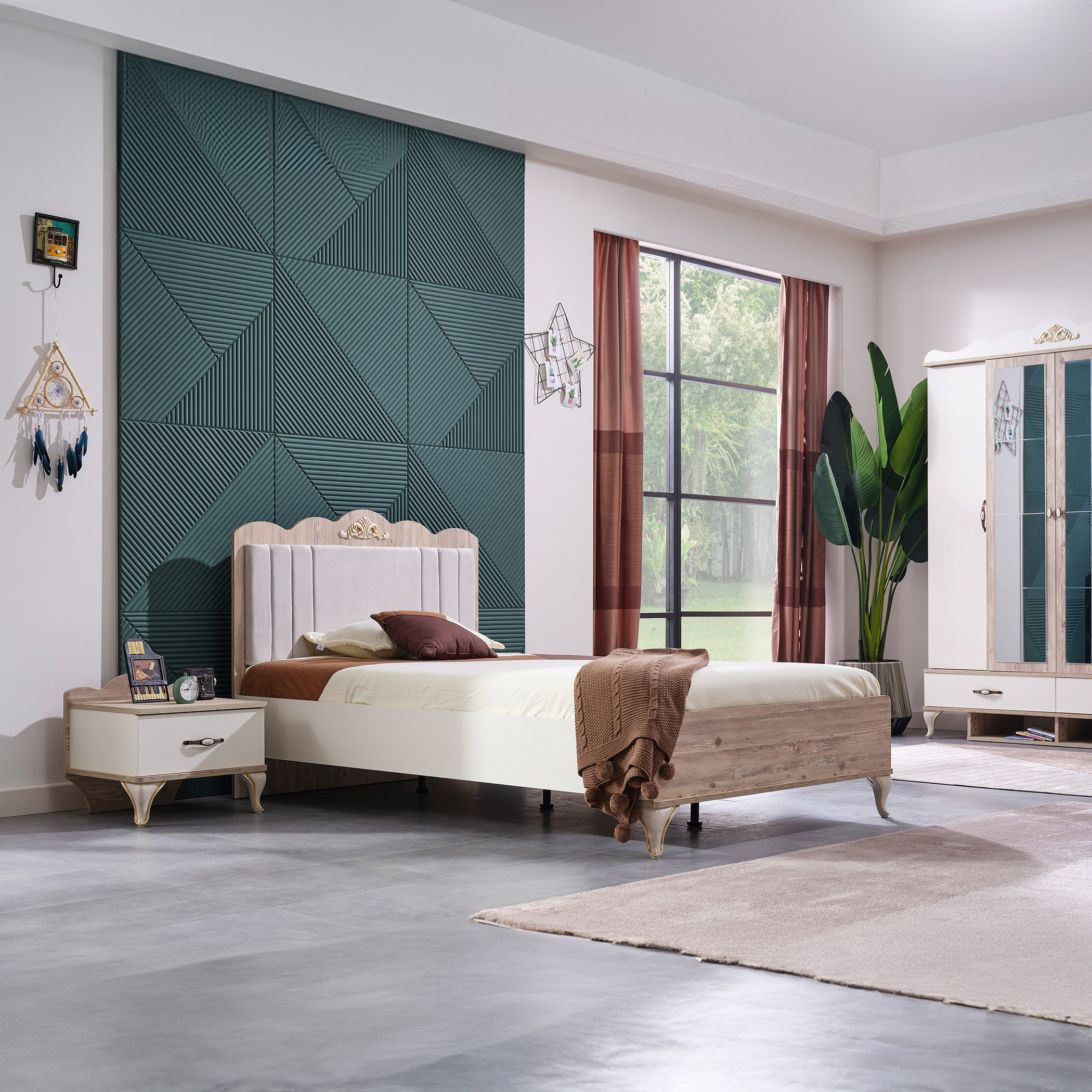 Meadow Smart Twin Bed with Upholstered Headboard - 120x200 cm-PROMO_HB_SA_HBX10_TH1000_NEW_031025-image-10