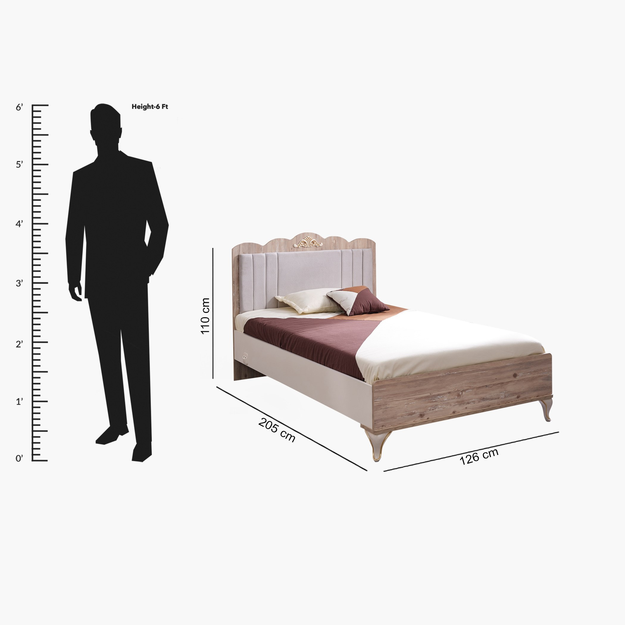 Meadow Smart Twin Bed with Upholstered Headboard - 120x200 cm-PROMO_HB_SA_HBX10_TH1000_NEW_031025-image-14