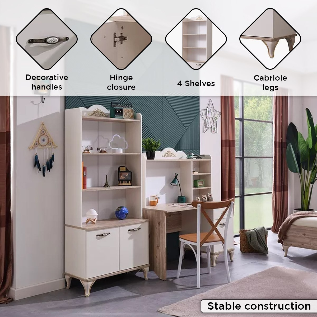 خزانة كتب ببابين من ميدوو-hbxfurniture-office-bookcases-image-6