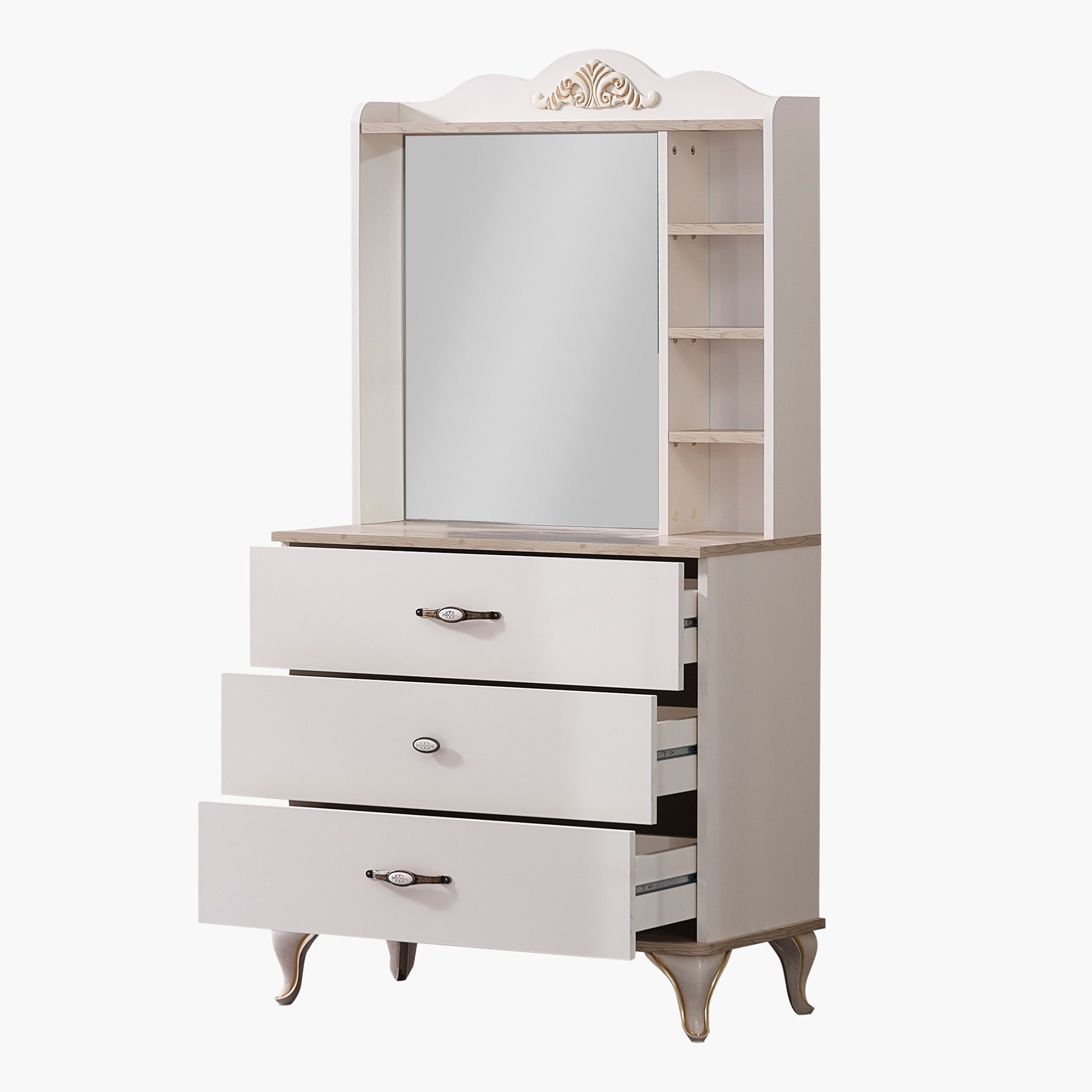 Meadow 3-Drawer Dresser With Mirror Storage and Shelves-hbxfurniture-kidsroom-kidsdressersandmirrors-image-7