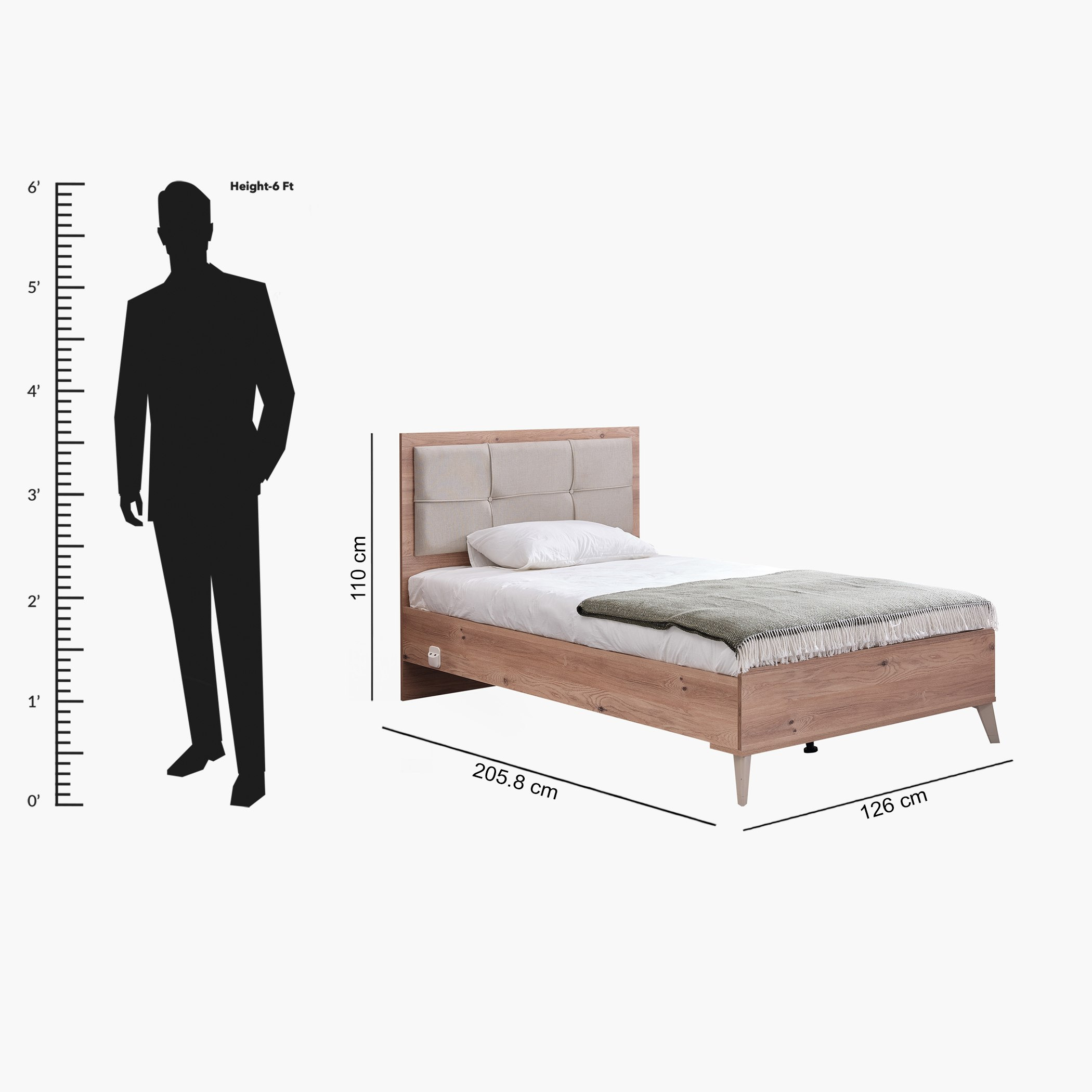 سرير توين ذكي بلوح رأسي منجّد - نابولي من موڤو - 120×200 سم-hbxbedroom-bedsandbedsets-beds-twin-image-14