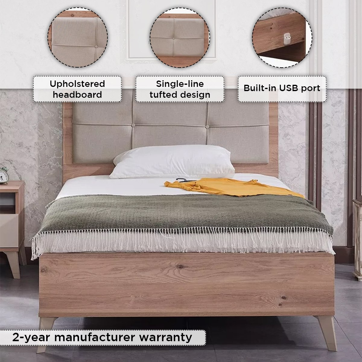 سرير توين ذكي بلوح رأسي منجّد - نابولي من موڤو - 120×200 سم-hbxbedroom-bedsandbedsets-beds-twin-image-5