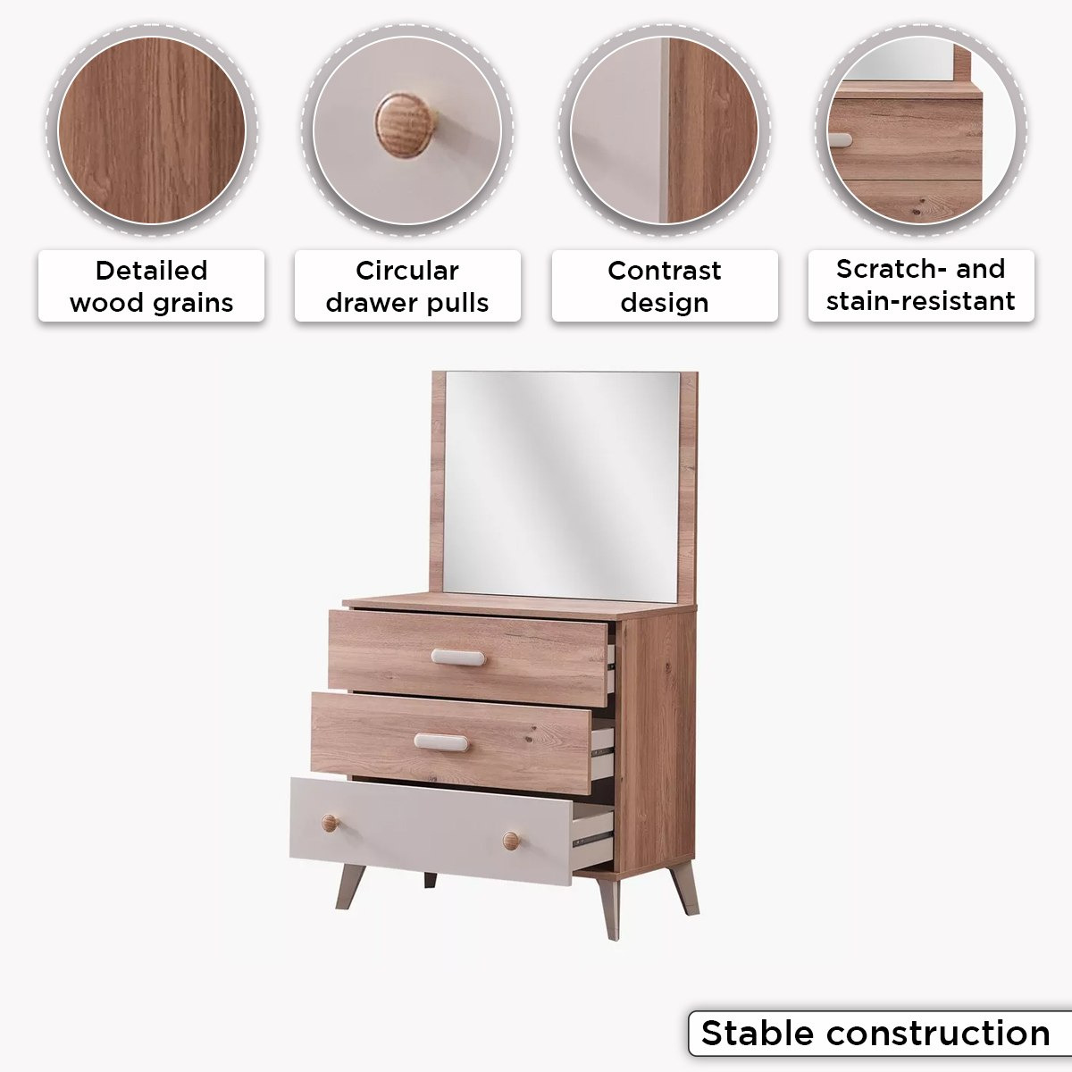 Movo Napoli 3-Drawer Dresser with Mirror-hbxfurniture-kidsroom-kidsdressersandmirrors-image-6