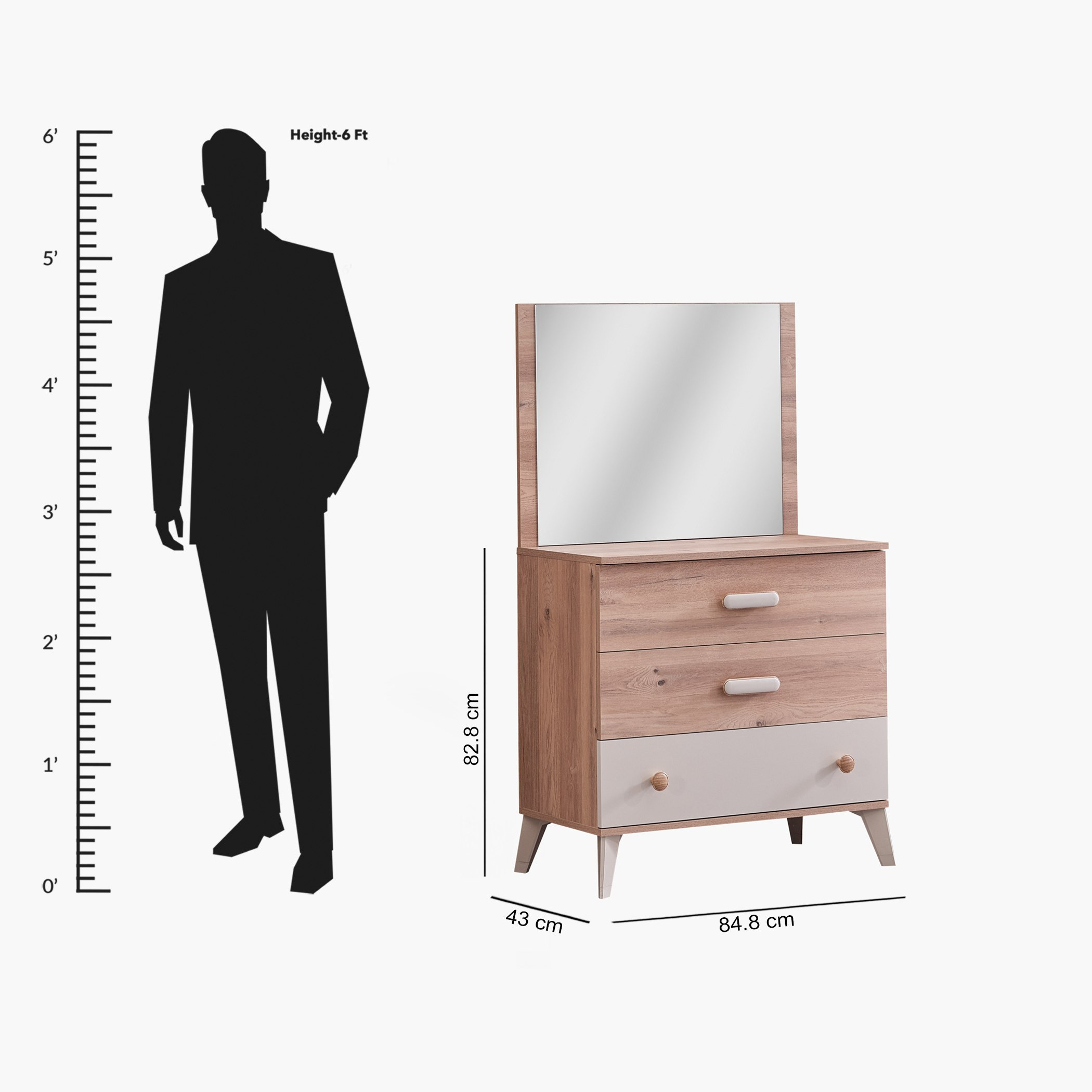 Movo Napoli 3-Drawer Dresser with Mirror-hbxfurniture-kidsroom-kidsdressersandmirrors-image-12