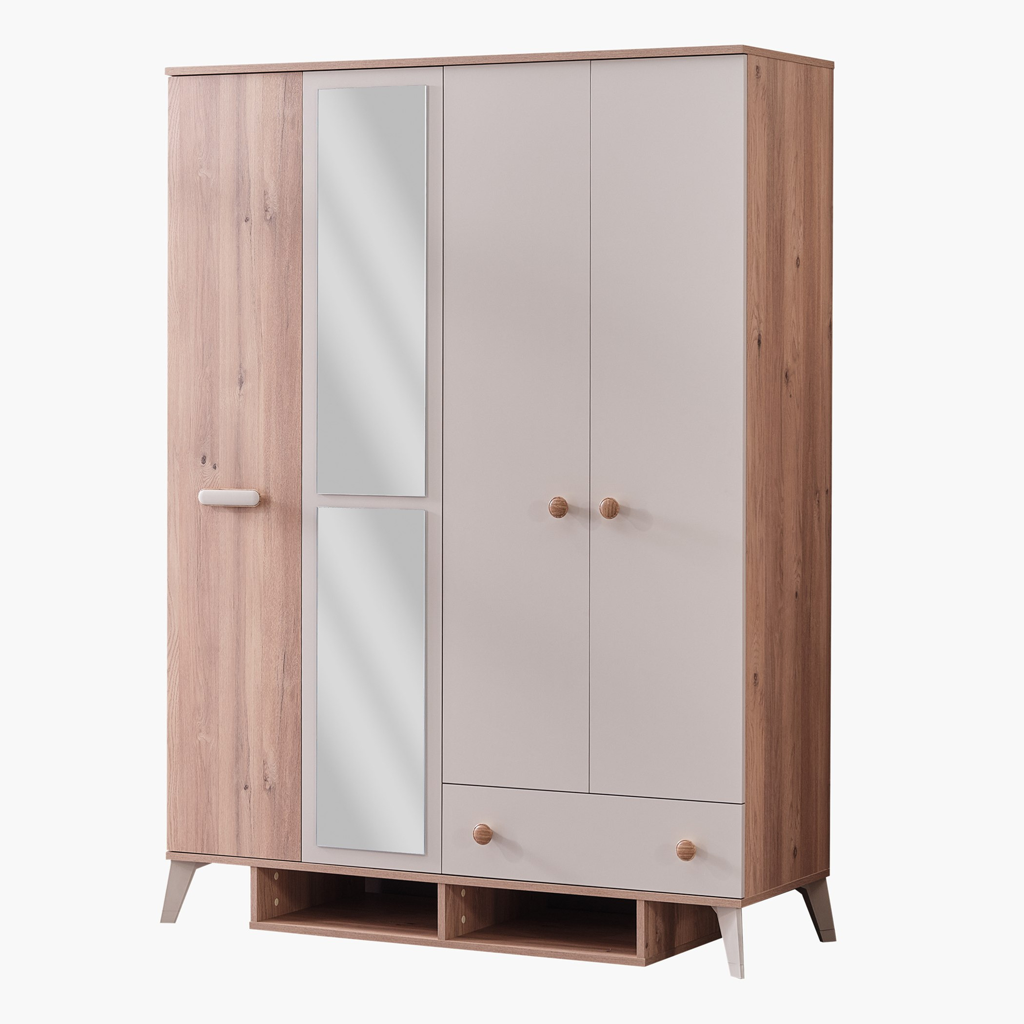 خزانة ملابس 4 أبواب مع درج ومرآة - نابولي من موڤو-hbxfurniture-wardrobes-image-3