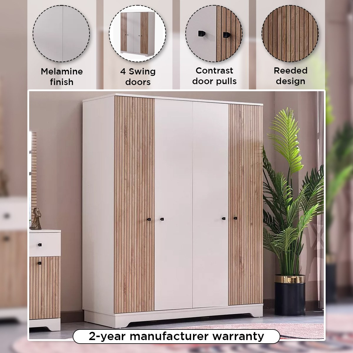 Movo Polo 4-Door Wardrobe-hbxfurniture-wardrobes-image-5