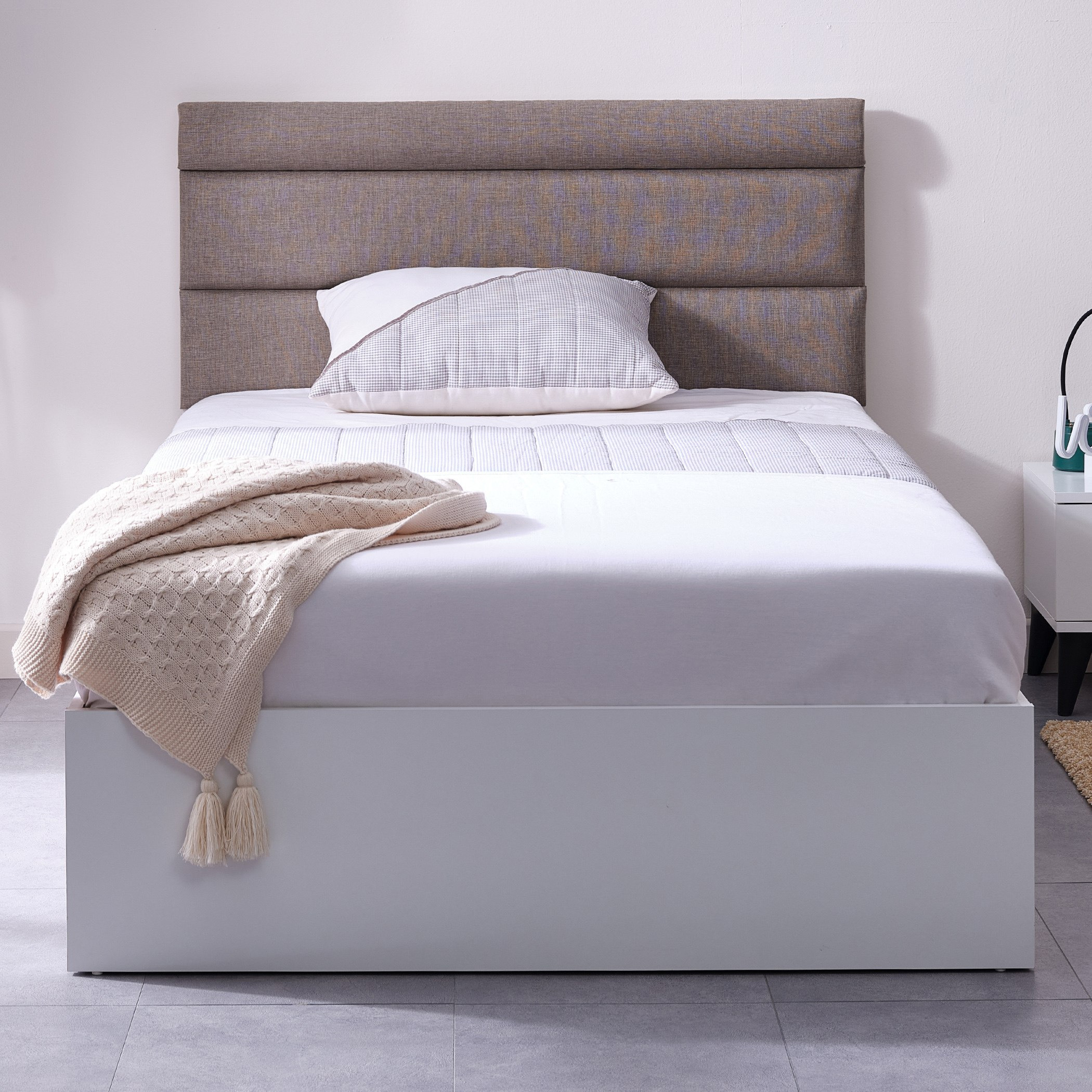 Star Smart Twin Bed with Upholstered Headboard - 120x200 cm-hbxbedroom-bedsandbedsets-beds-twin-image-4