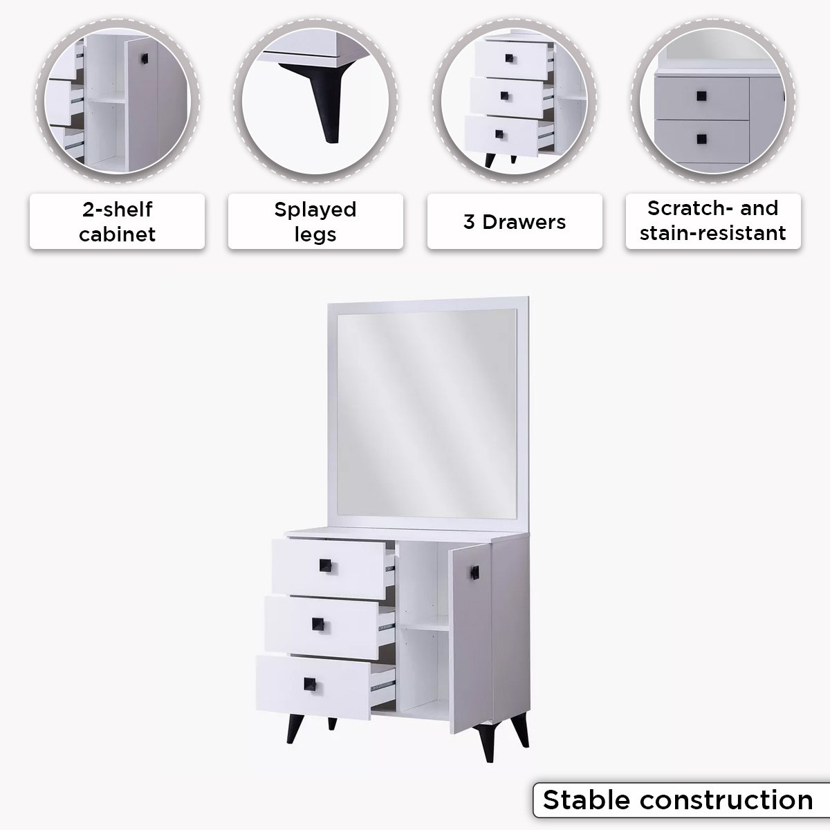 Star 3-Drawer Dresser with Mirror and Door-hbxfurniture-kidsroom-kidsdressersandmirrors-image-6