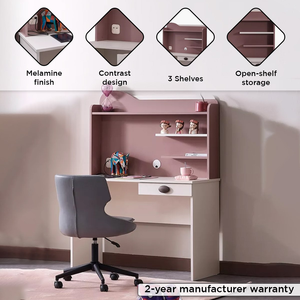 مكتب دراسة ذكي ووحدة تخزين من مايبل-hbxfurniture-office-desks-image-5