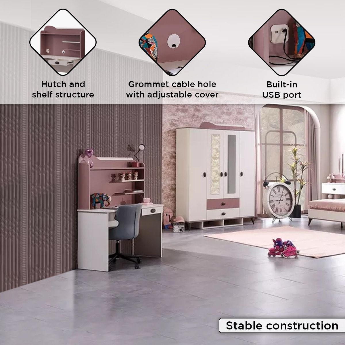 مكتب دراسة ذكي ووحدة تخزين من مايبل-hbxfurniture-office-desks-image-7