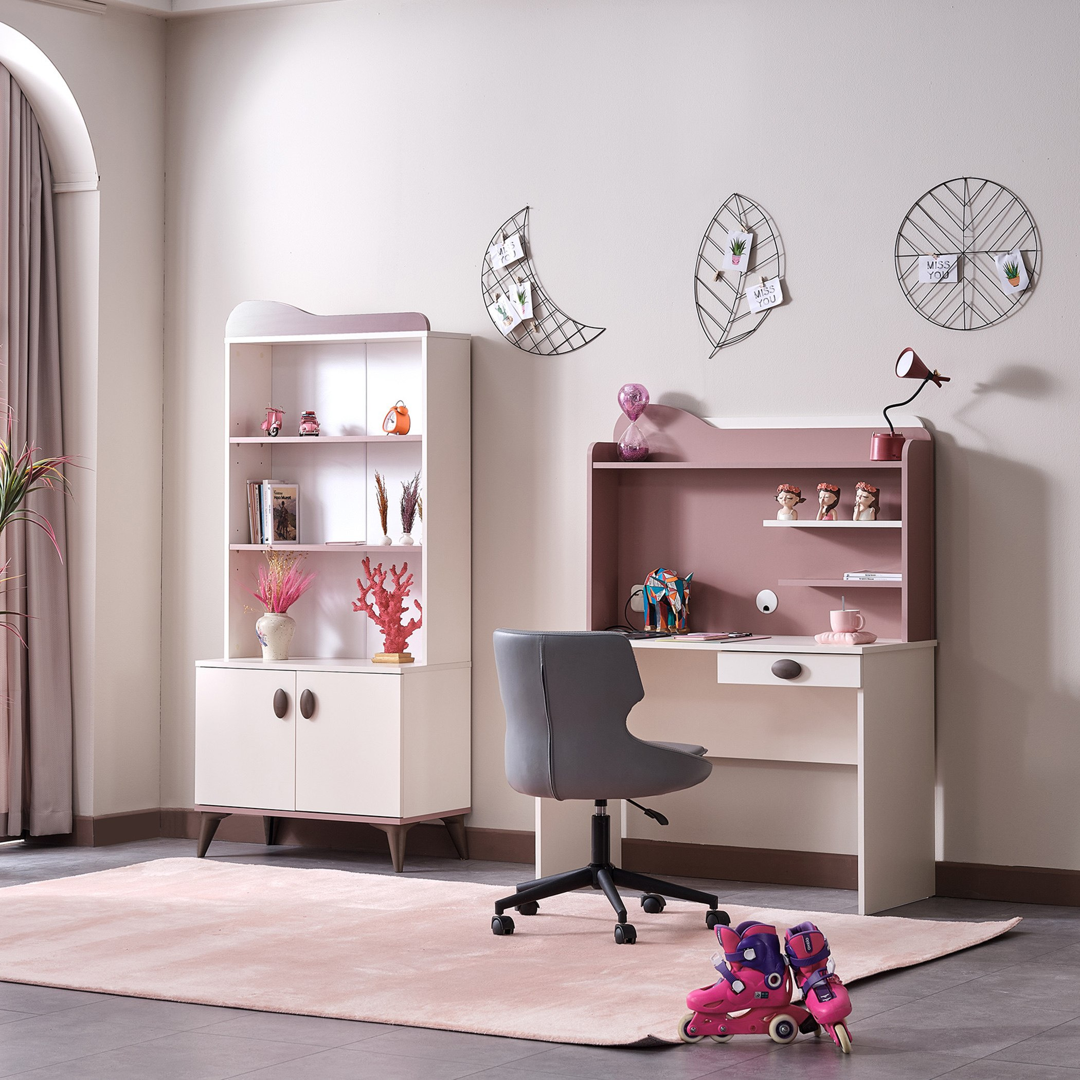 مكتب دراسة ذكي ووحدة تخزين من مايبل-hbxfurniture-office-desks-image-12