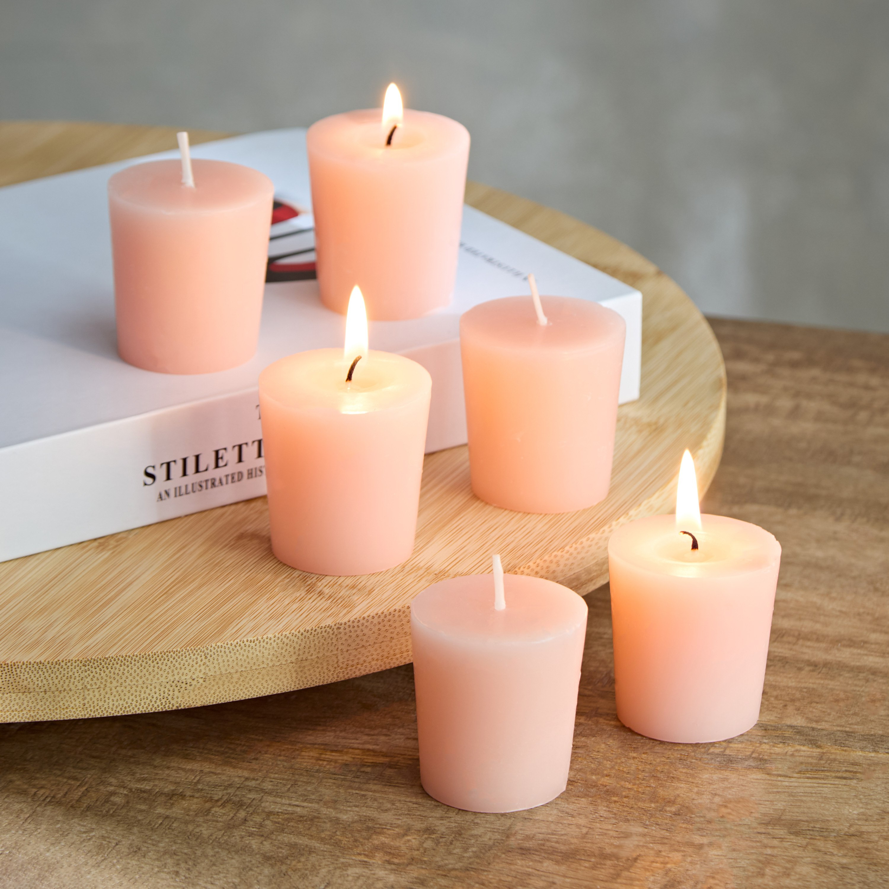 مجموعة شموع 6 قطع روز جاردن من قارا - 48 جم-hbxlivingroom-decorandaccessories-candles-image-2