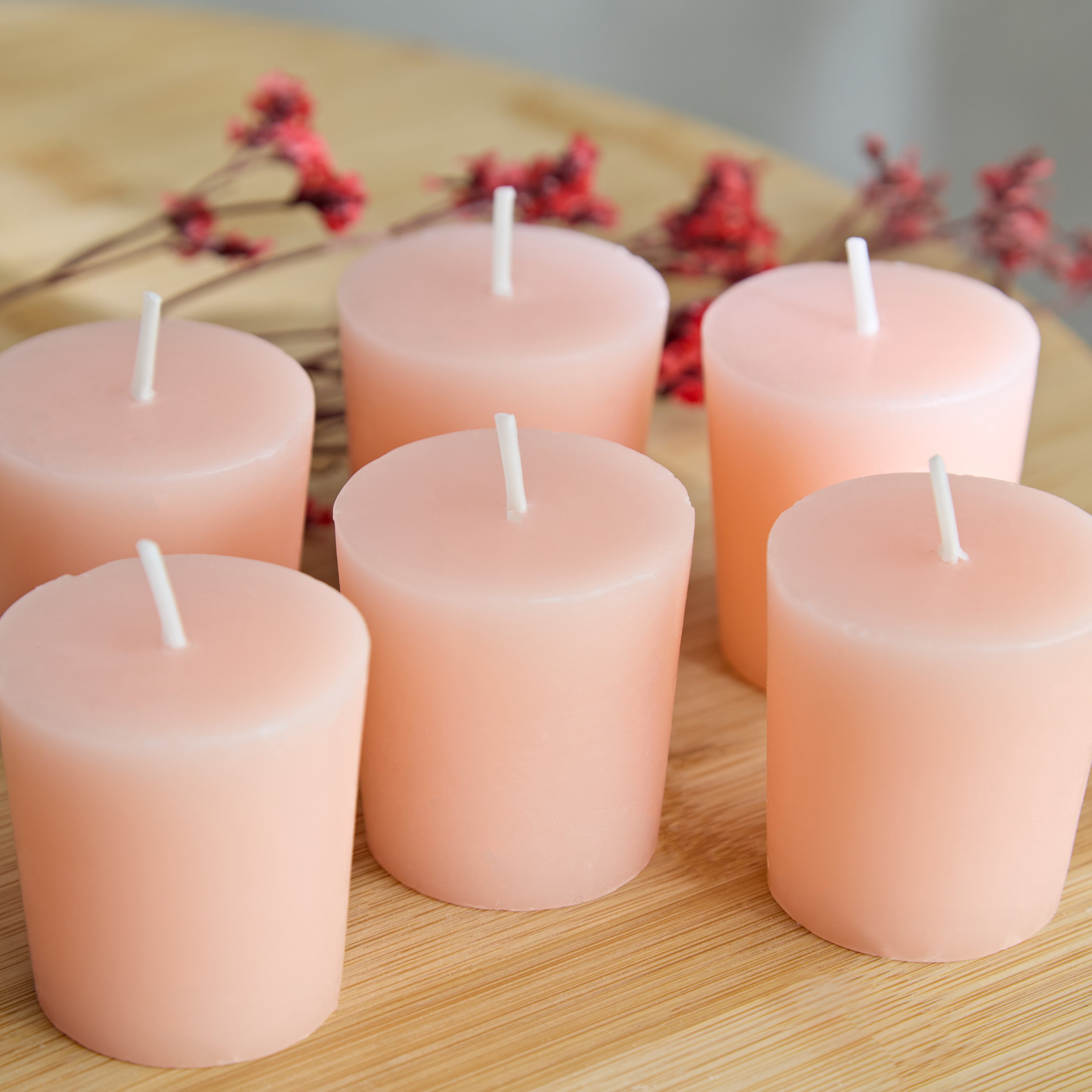 مجموعة شموع 6 قطع روز جاردن من قارا - 48 جم-hbxlivingroom-decorandaccessories-candles-image-3