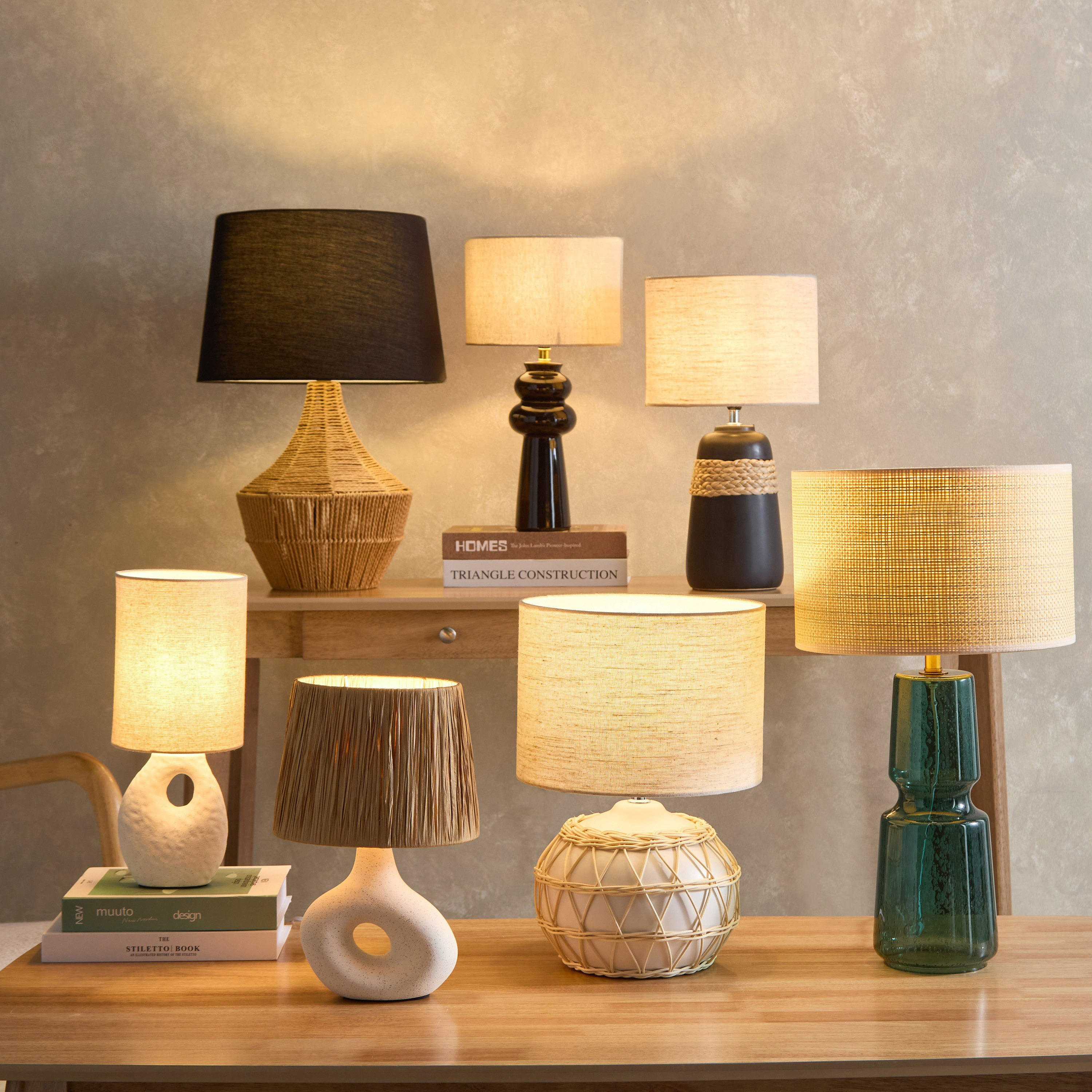 Amelie Ceramic Table Lamp with Paper Lampshade - 31 cm-hbxbedroom-lighting-tablelamps-image-5