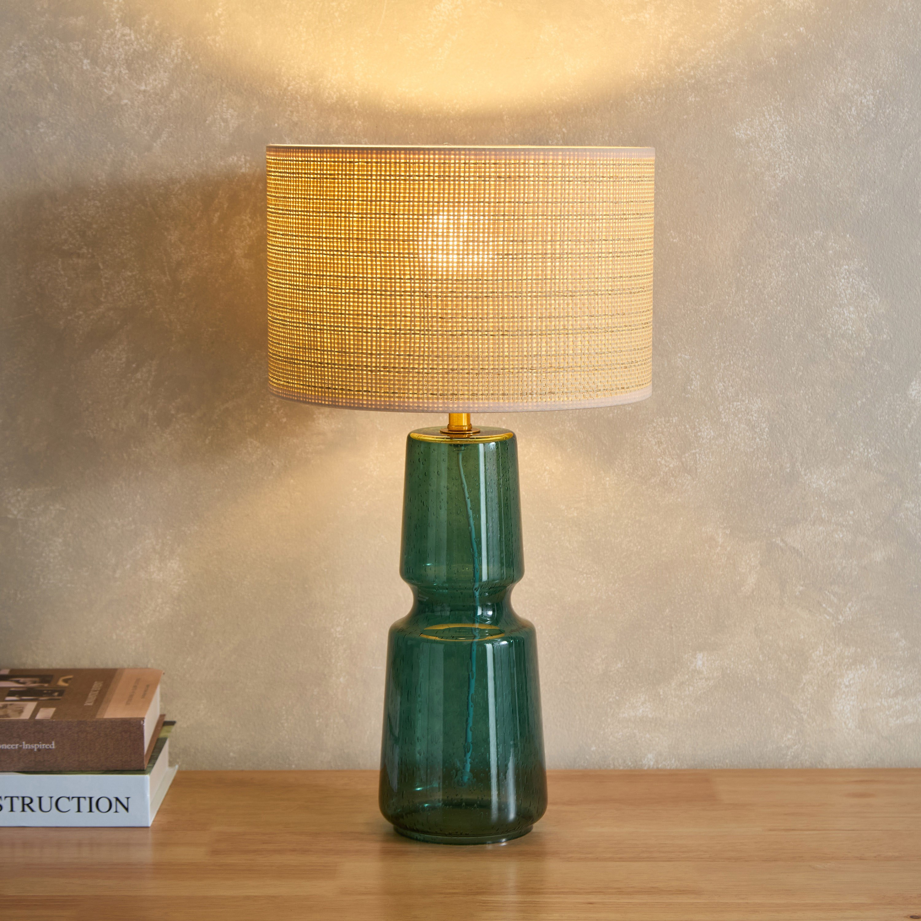 Amelie Table Lamp with Glass Base and Paper Shade - 50 cm-PROMO_HB_AE_B2G2_011025-image-2
