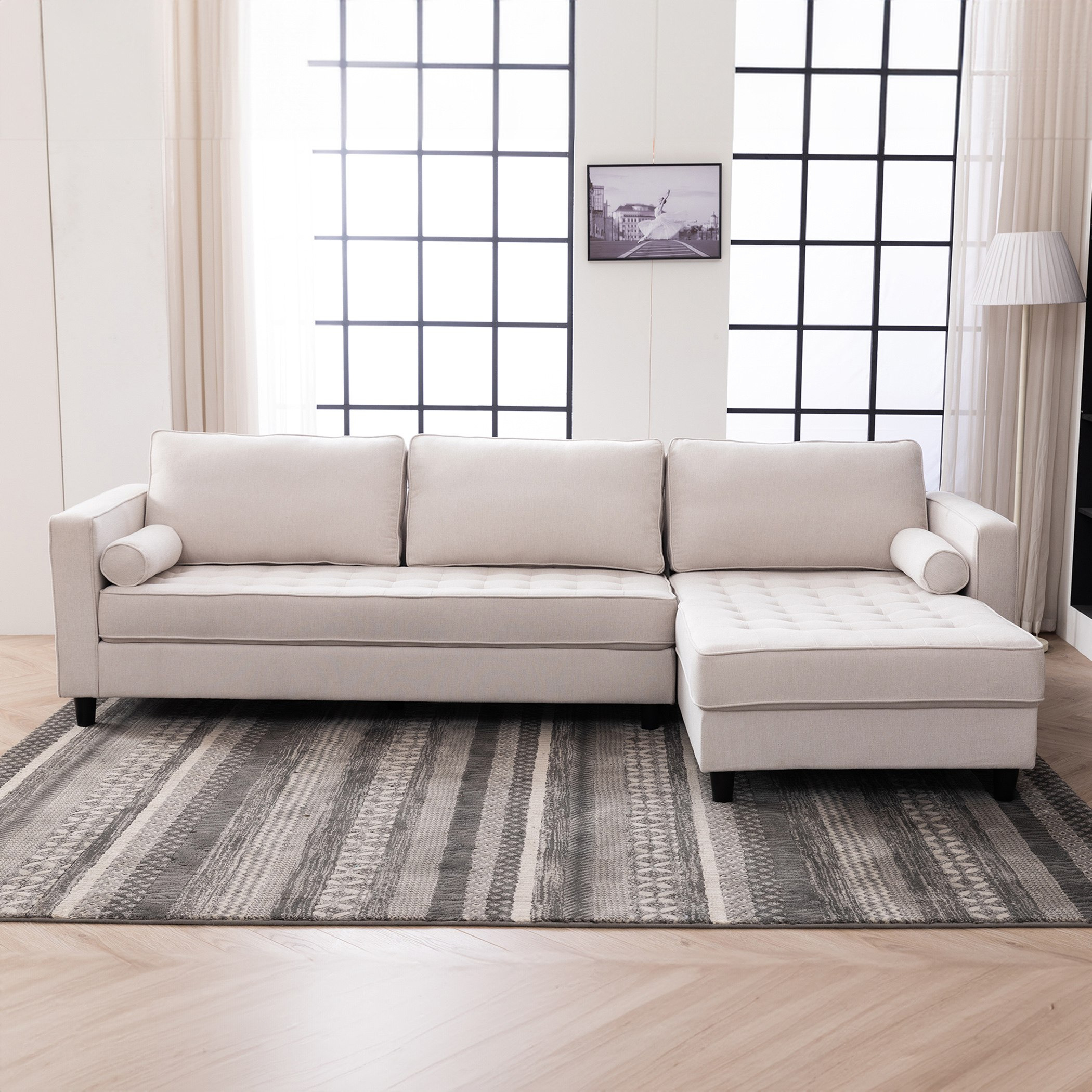 كنبة ركنية يمين 4 مقاعد قماش من كينسي-hbxlivingroom-sofasandarmchairs-cornersofas-image-1