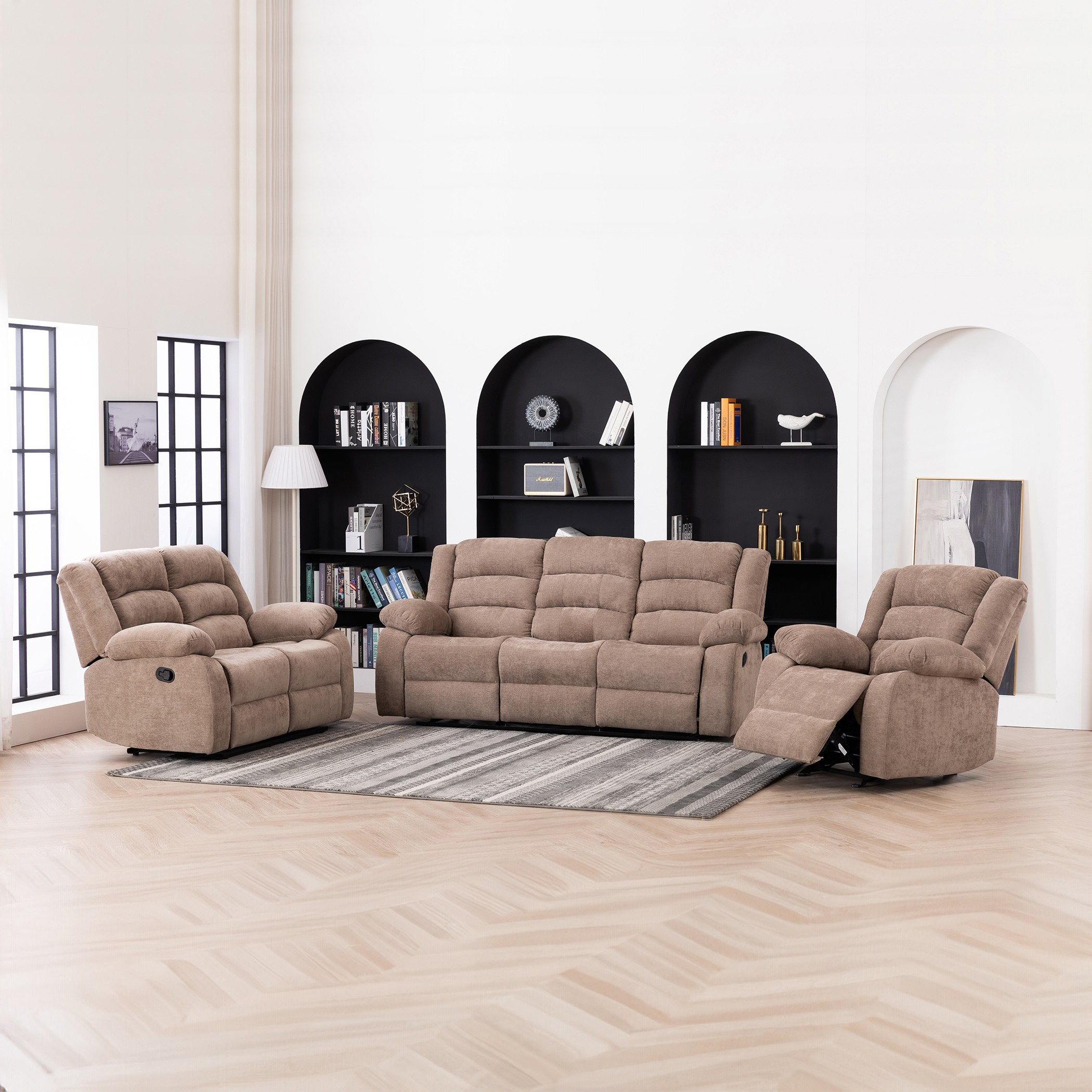 كنبة استرخاء قماش مقعدين من كوستواي-hbxlivingroom-sofasandarmchairs-sofas-image-13