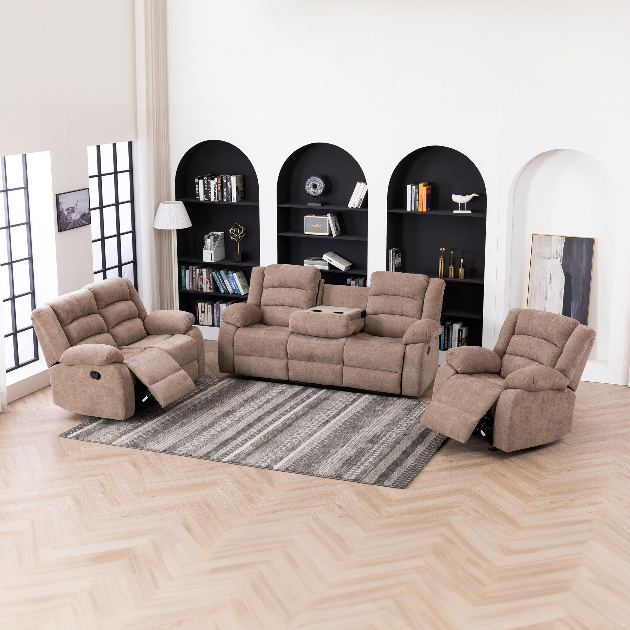 كنبة استرخاء قماش مقعدين من كوستواي-hbxlivingroom-sofasandarmchairs-sofas-image-15